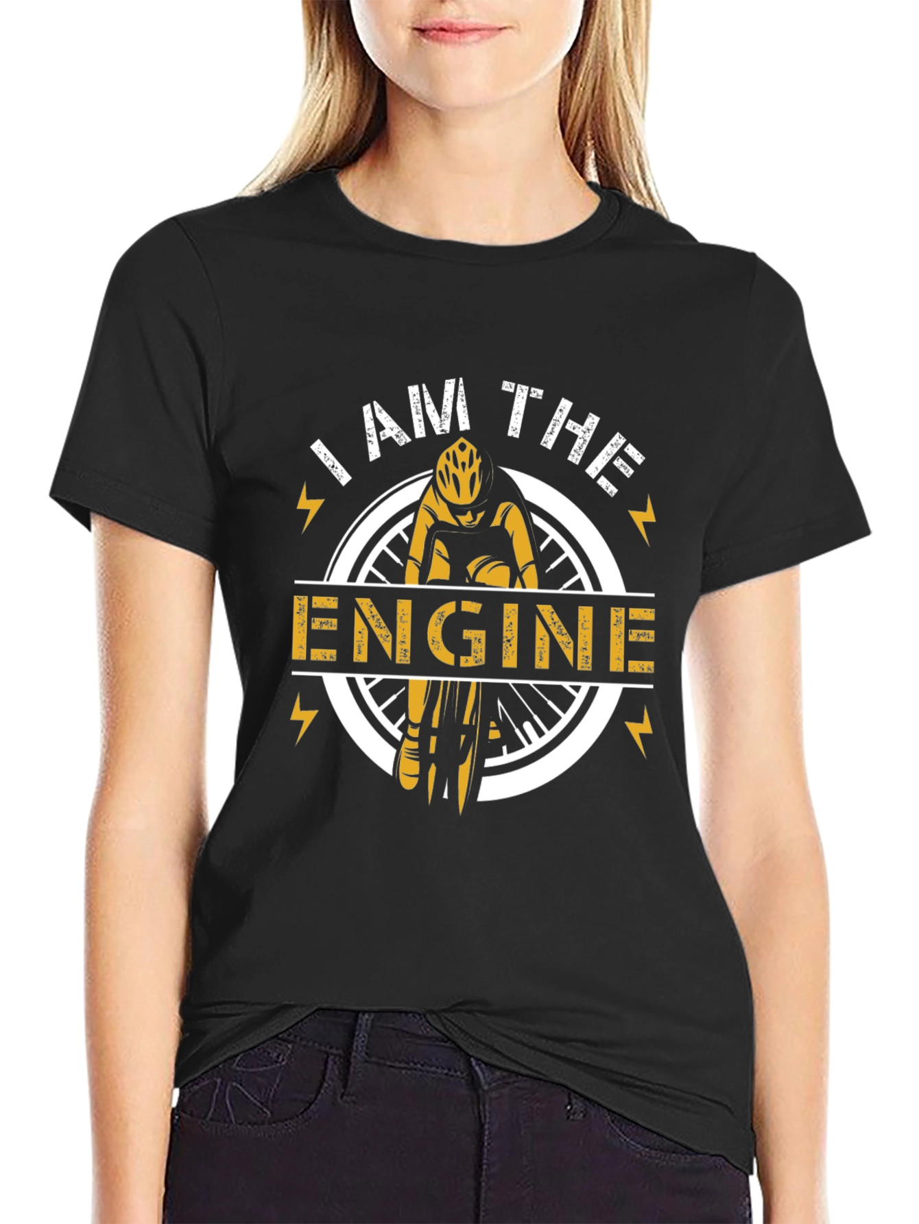 I AM THE ENGINE Cyclist Graphic T-Shirt