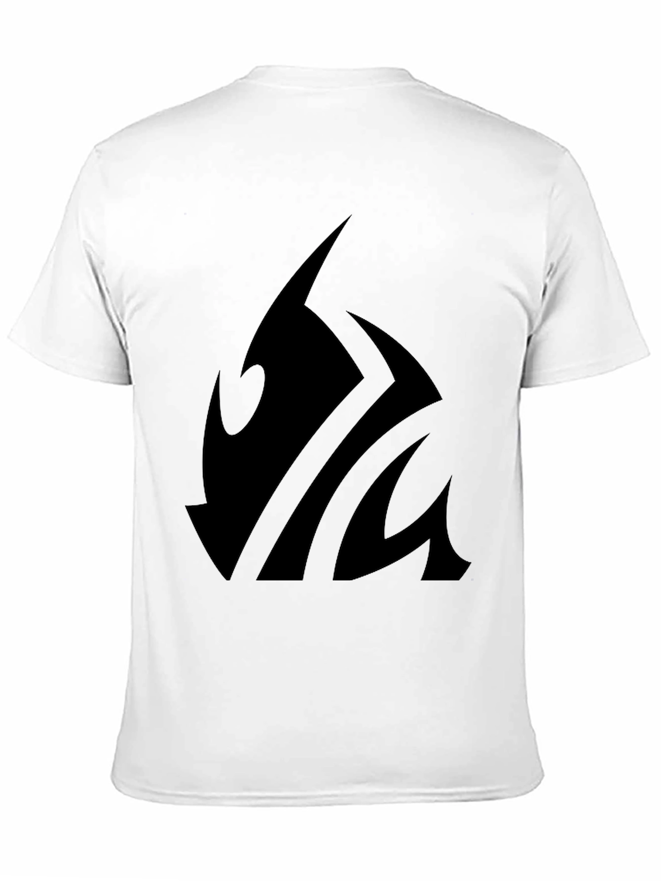 Black T-Shirt with Abstract Graphic Print - Casual Wear