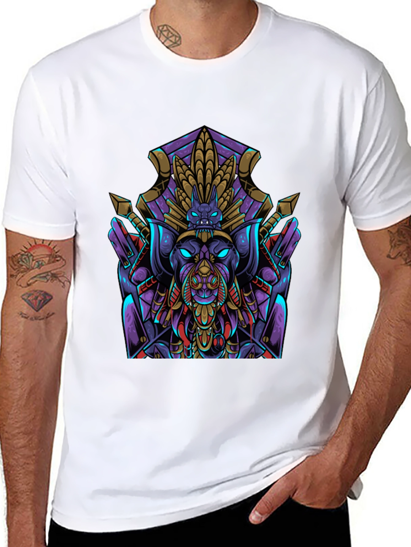 Robot Animal Graphic Tee - Cool Design