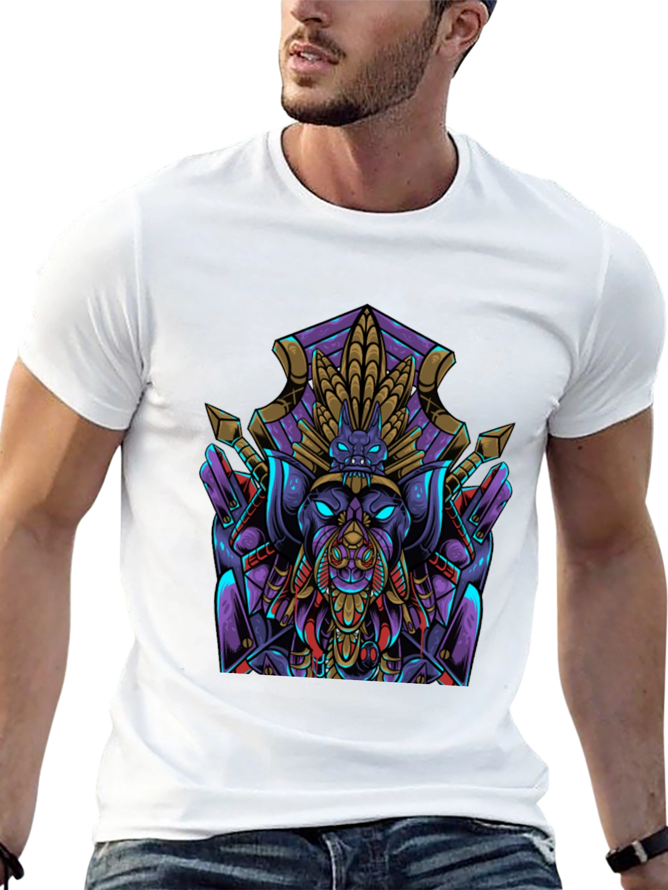 Robot Animal Graphic Tee - Cool Design