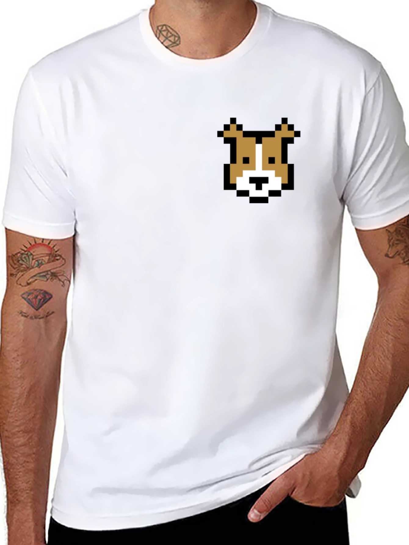 Pixel Dog T-Shirt - Retro Gaming Style Tee