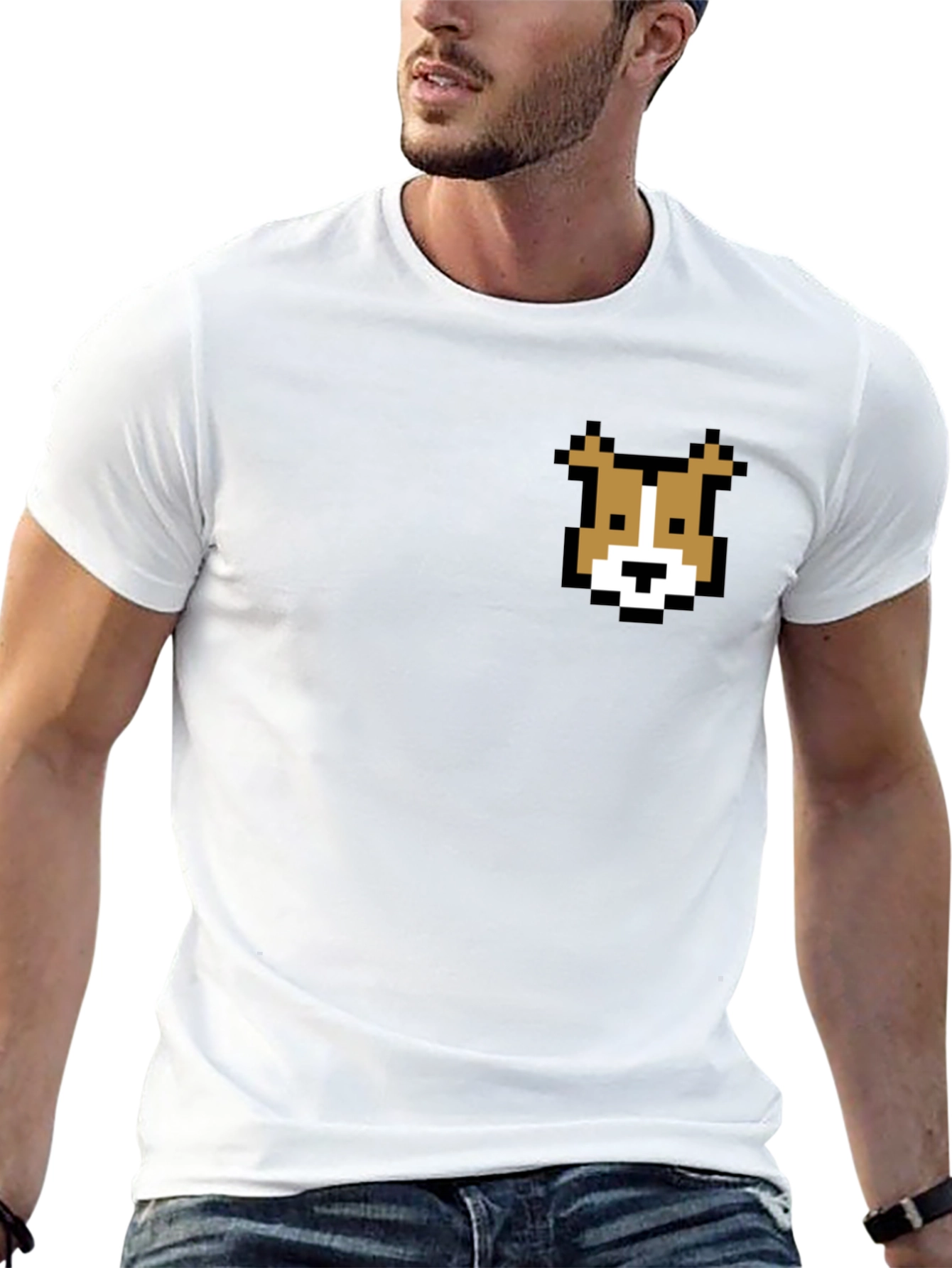 Pixel Dog T-Shirt - Retro Gaming Style Tee