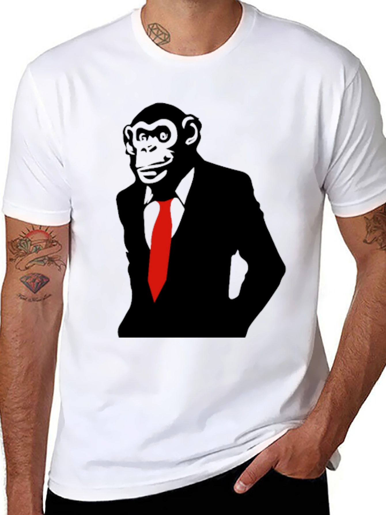 Monkey Business T-Shirt - Black Ape Suit Tee
