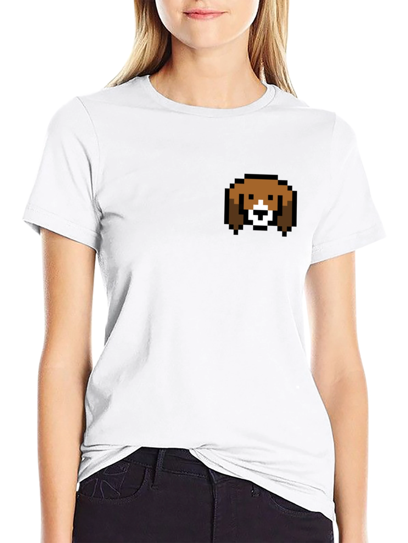 Pixel Dog Graphic Tee - Cute Pet Lover Shirt