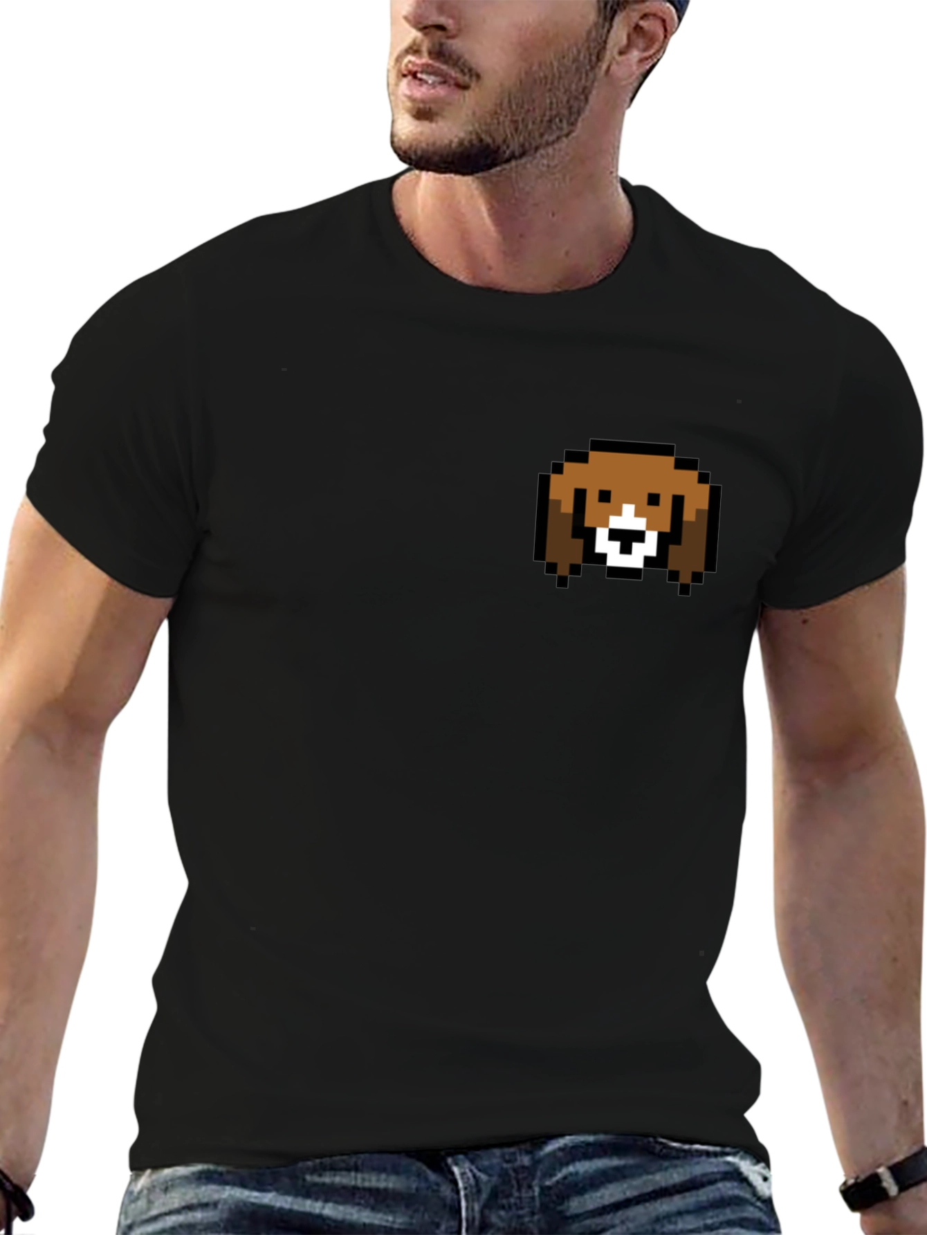 Pixel Dog Graphic Tee - Cute Pet Lover Shirt
