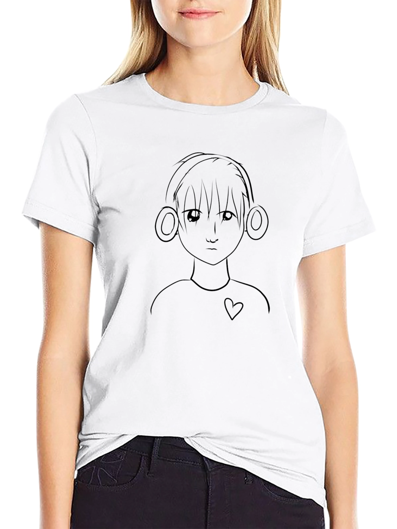Anime Boy Graphic Black T-Shirt