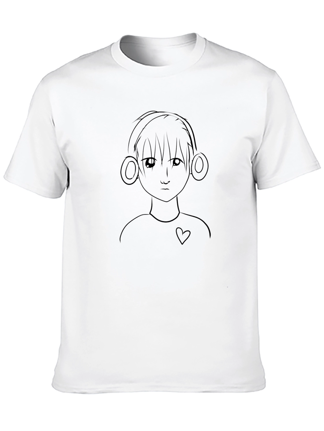 Anime Boy Graphic Black T-Shirt