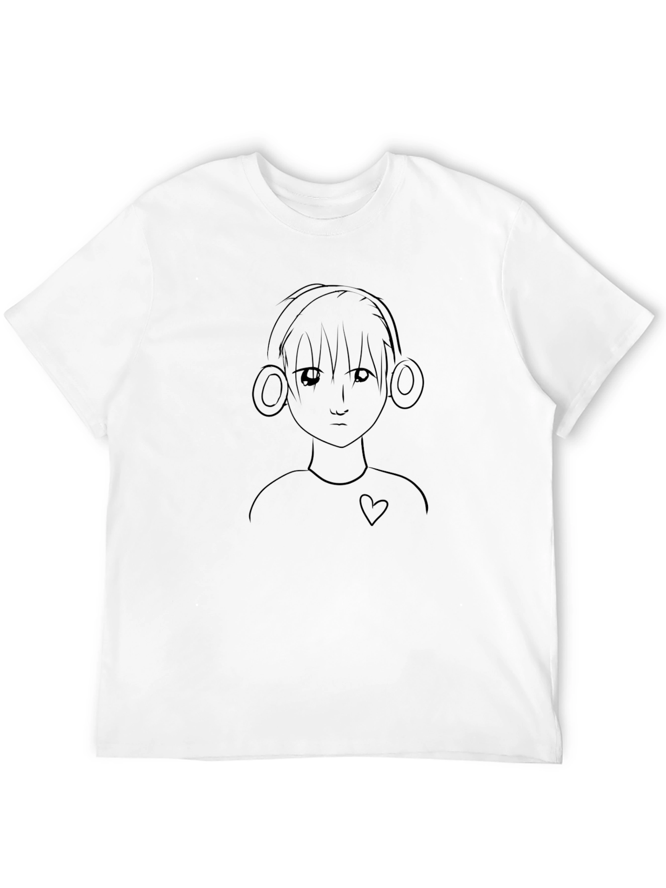 Anime Boy Graphic Black T-Shirt