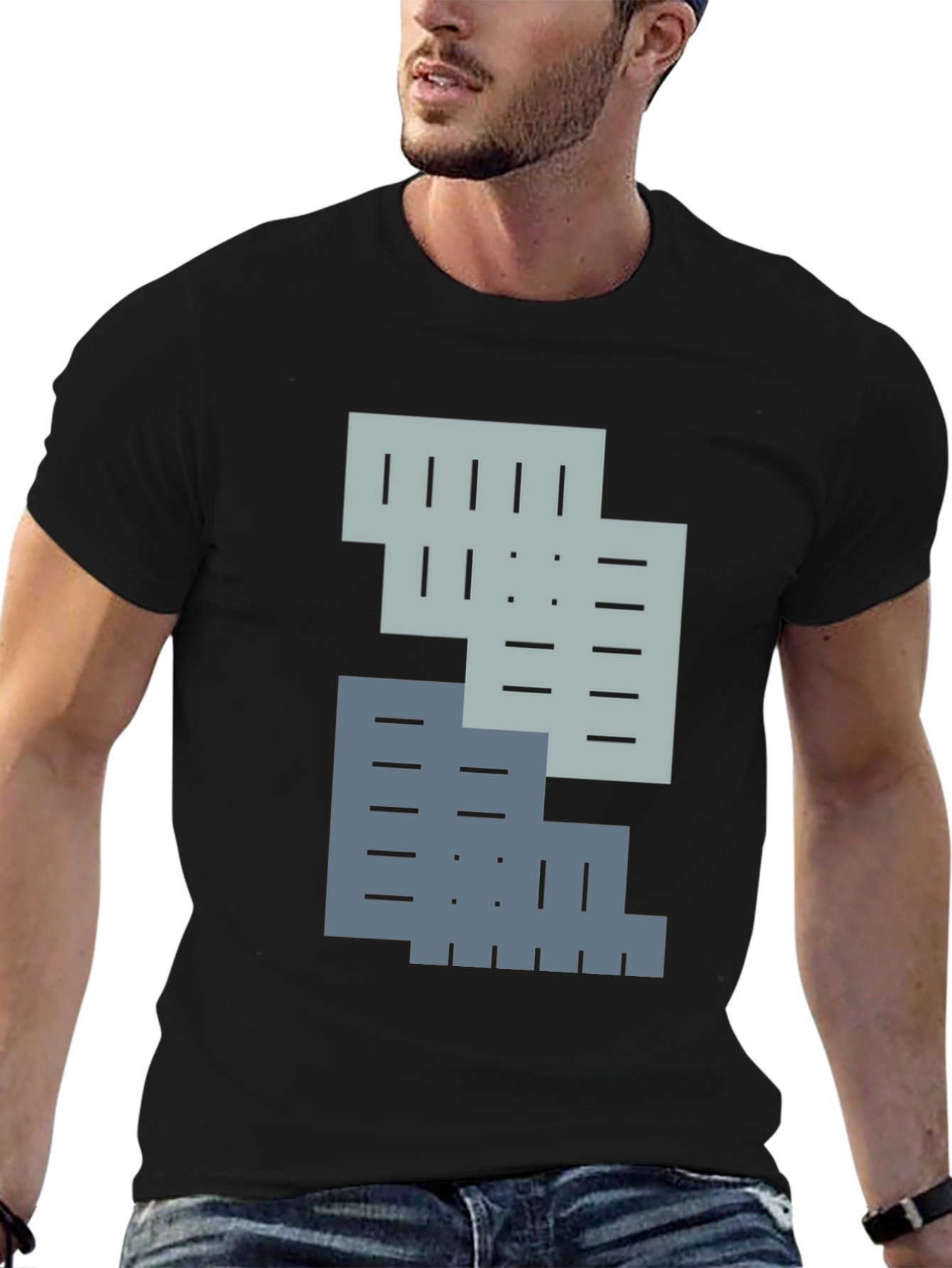 Abstract Geometric T-Shirt: Modern Style