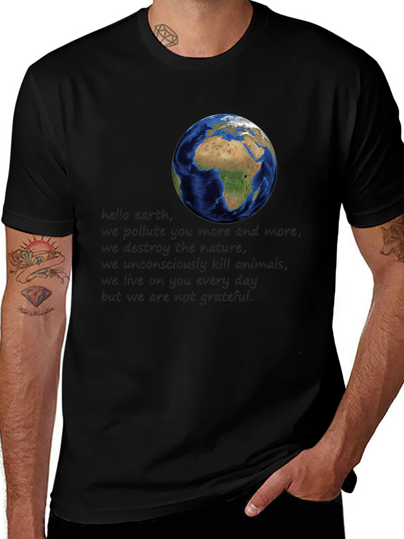 Earth Day Awareness Graphic T-Shirt