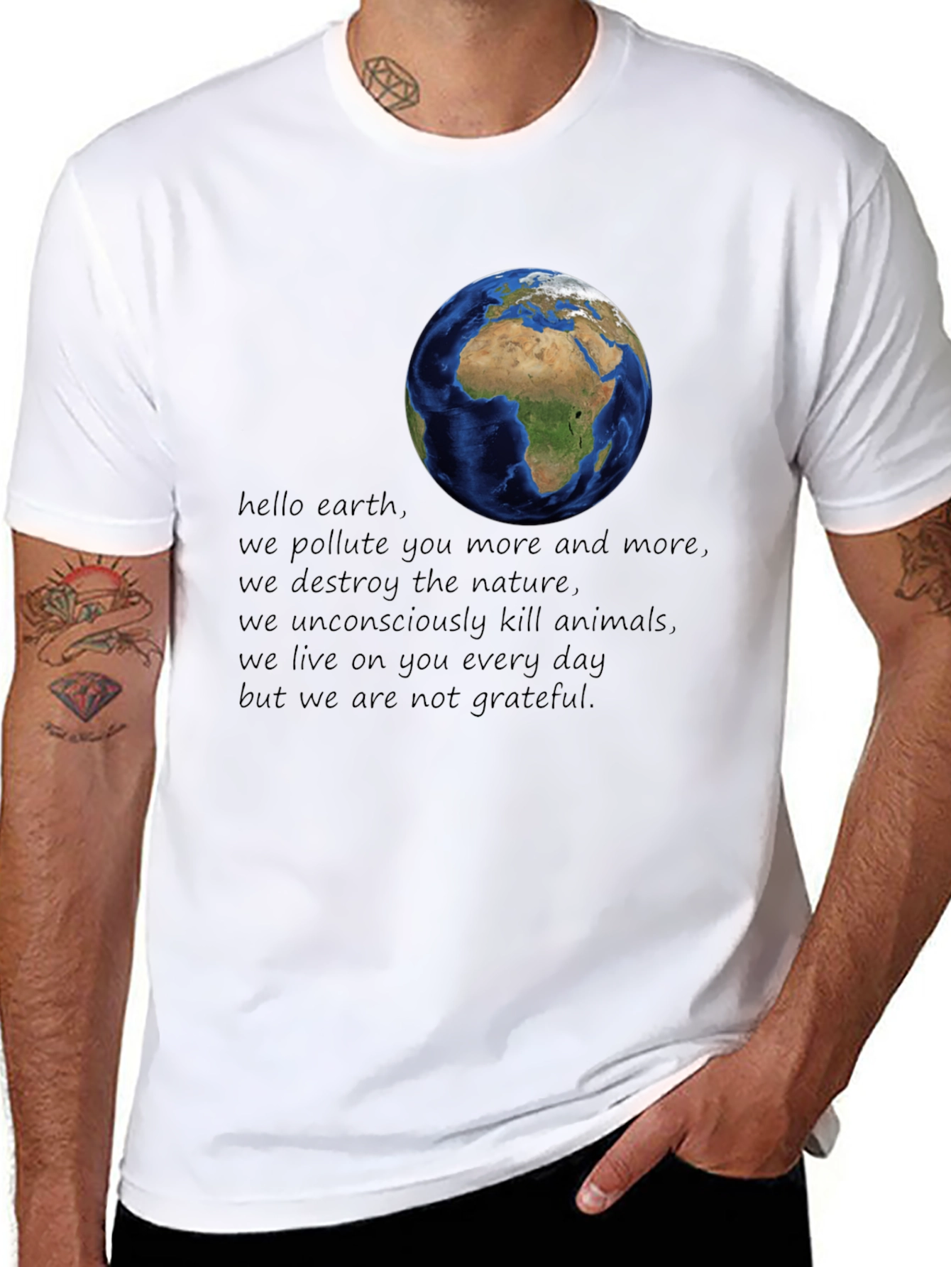 Earth Day Awareness Graphic T-Shirt