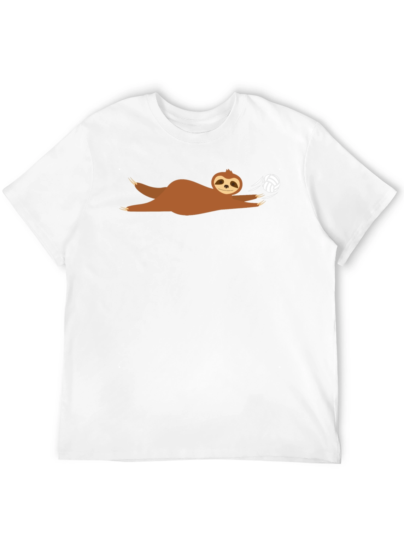 Sloth Volleyball T-Shirt - Black Graphic Tee