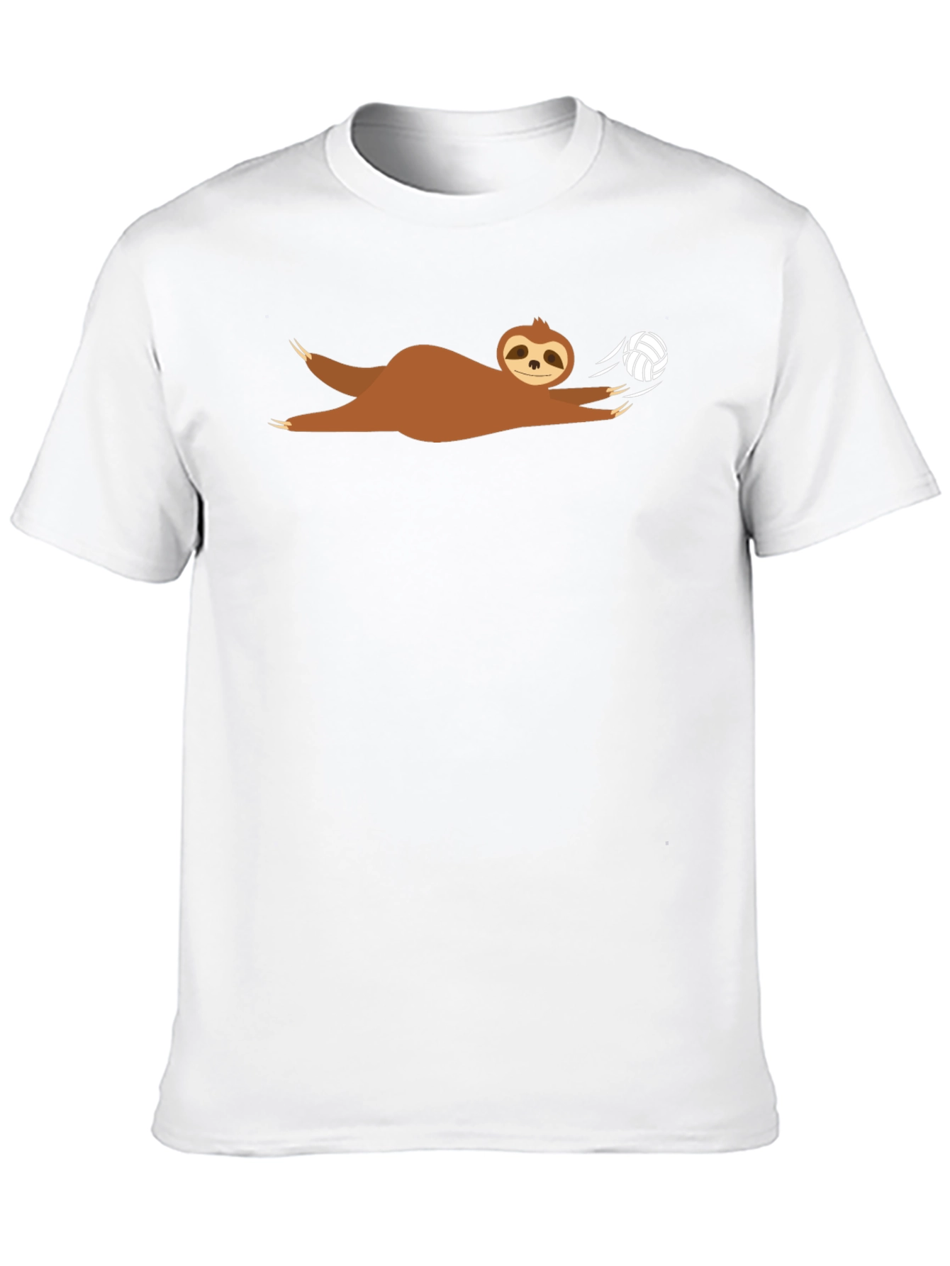Sloth Volleyball T-Shirt - Black Graphic Tee