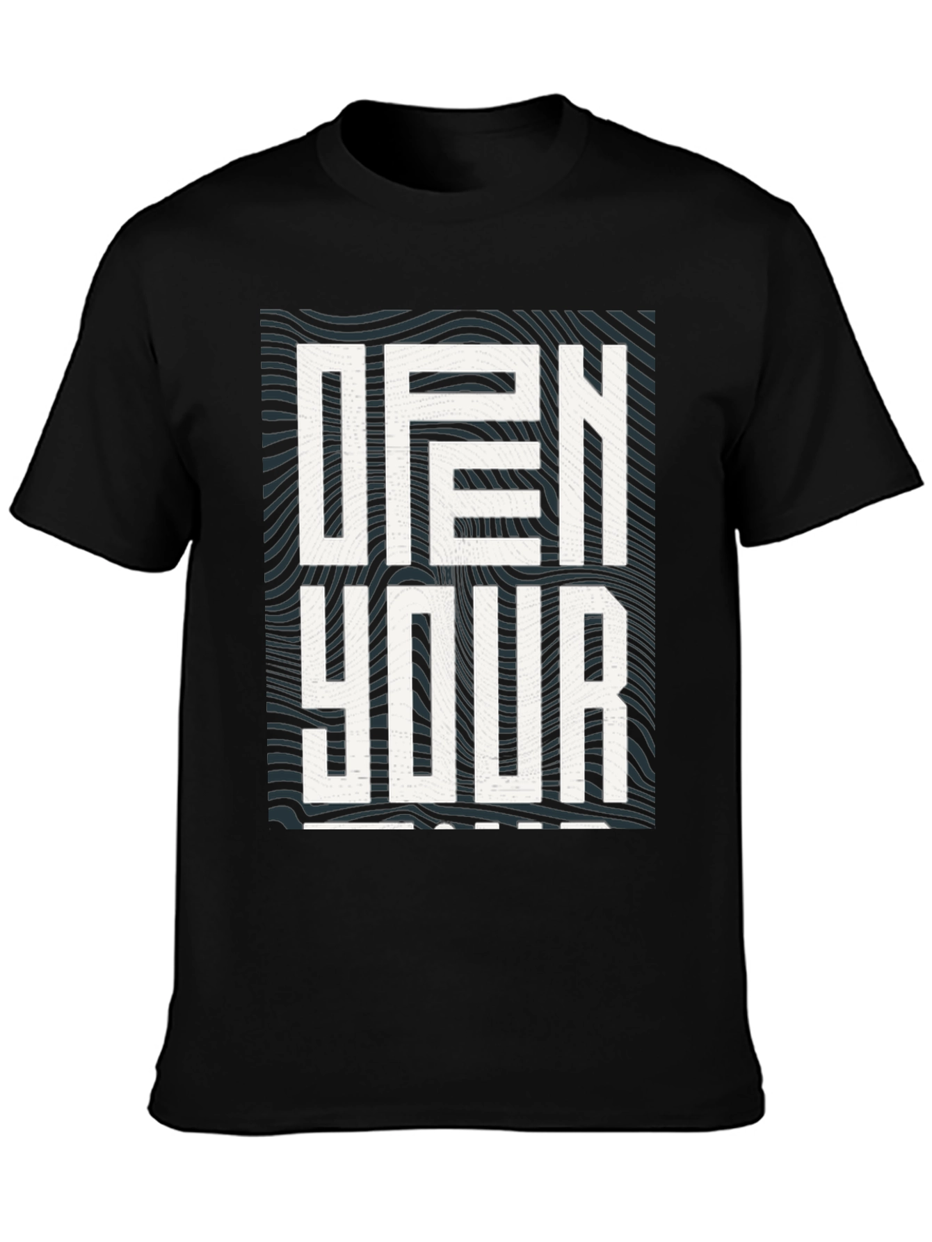 Open Your Mind Graphic Tee - Stylish Black T-Shirt