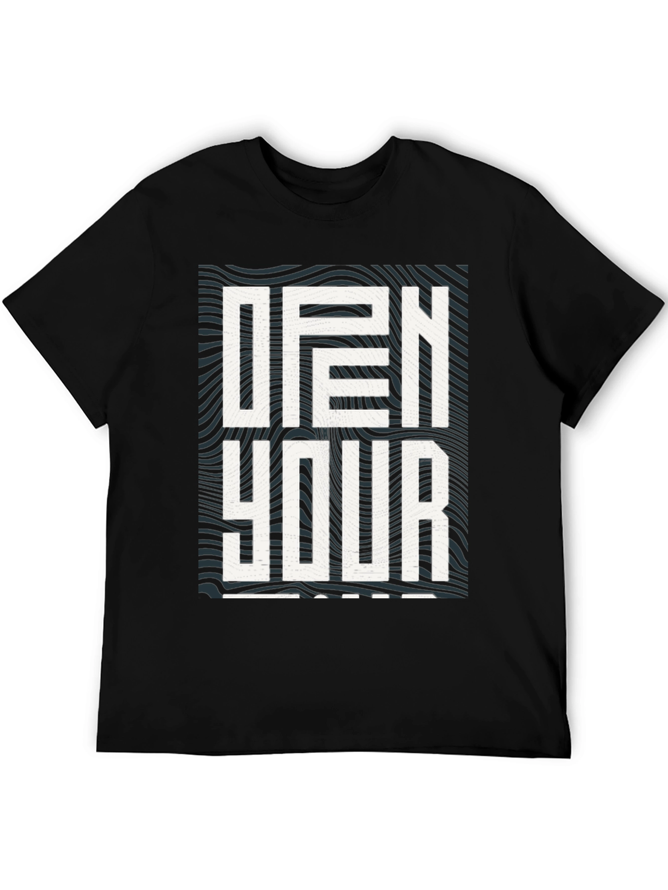 Open Your Mind Graphic Tee - Stylish Black T-Shirt