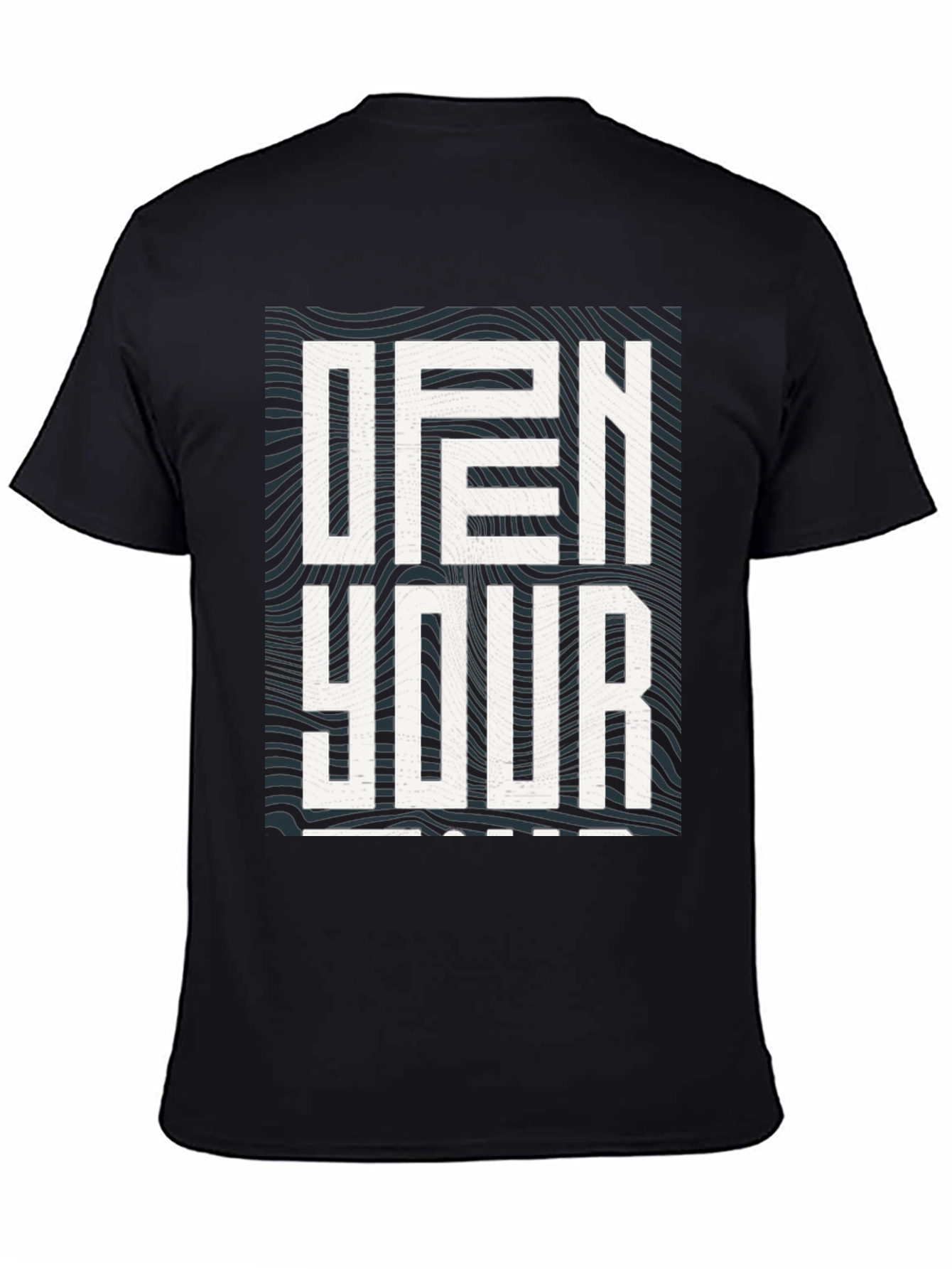 Open Your Mind Graphic Tee - Stylish Black T-Shirt