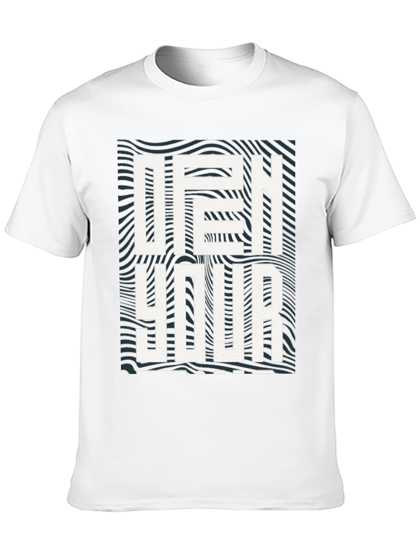 Open Your Mind Graphic Tee - Stylish Black T-Shirt
