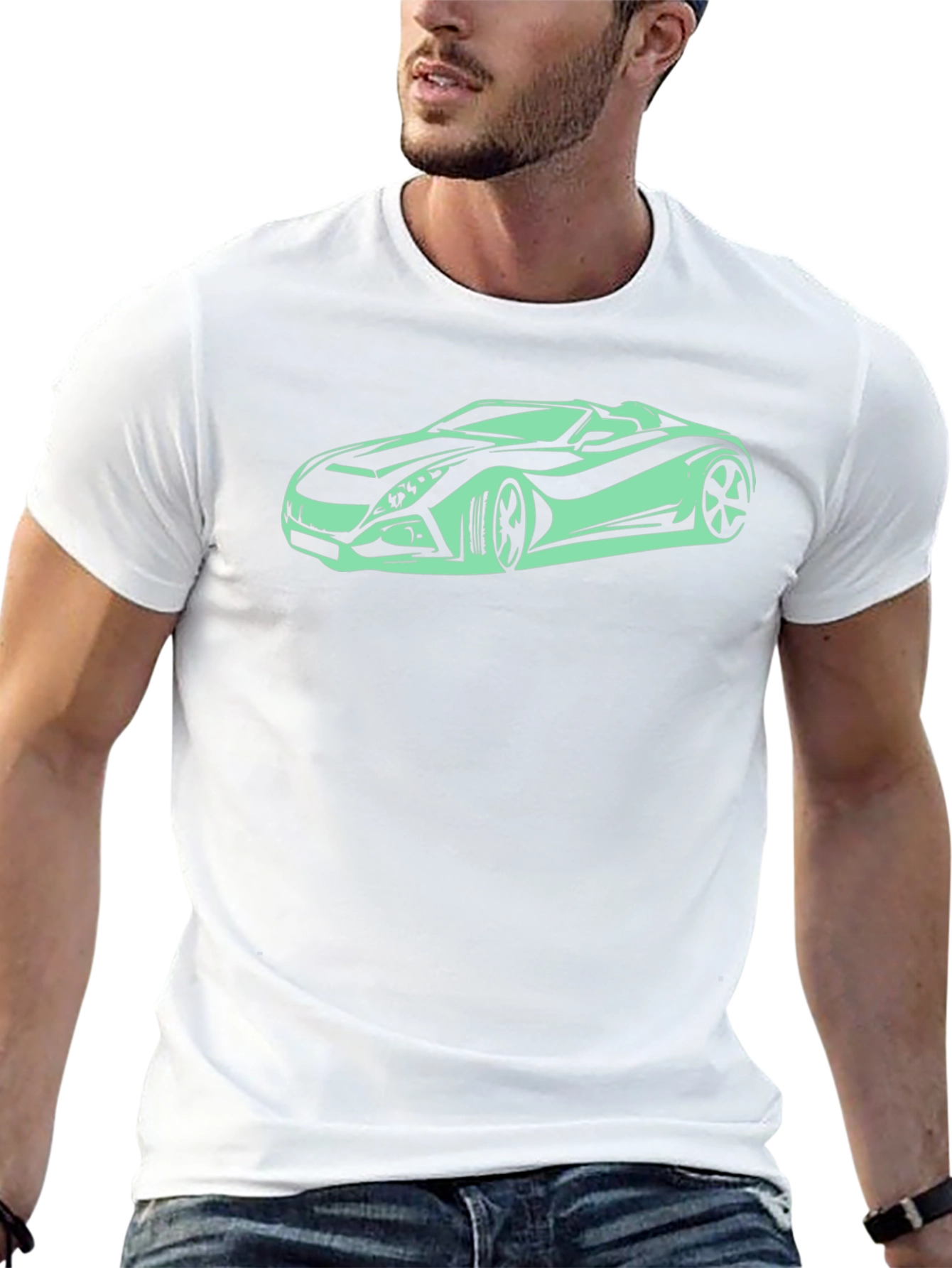 Sleek Black Car Graphic T-Shirt
