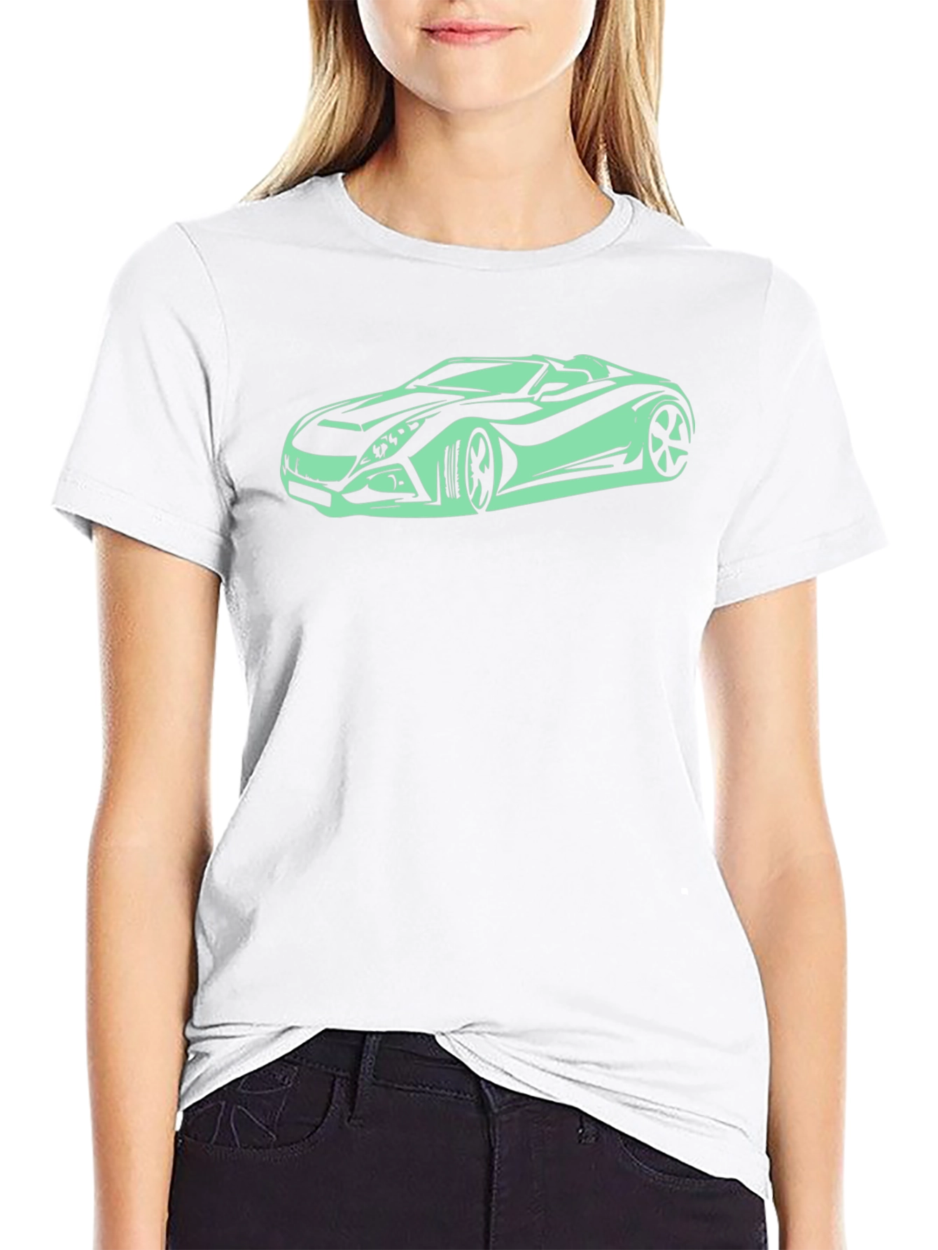 Sleek Black Car Graphic T-Shirt