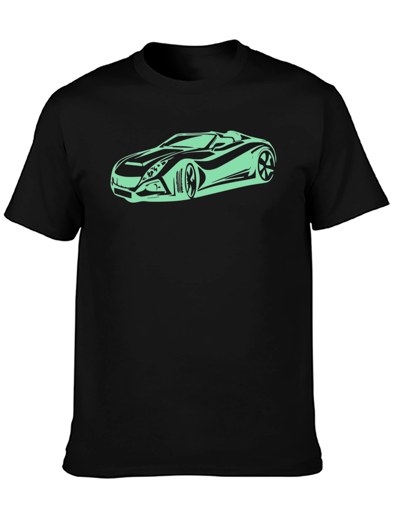 Sleek Black Car Graphic T-Shirt