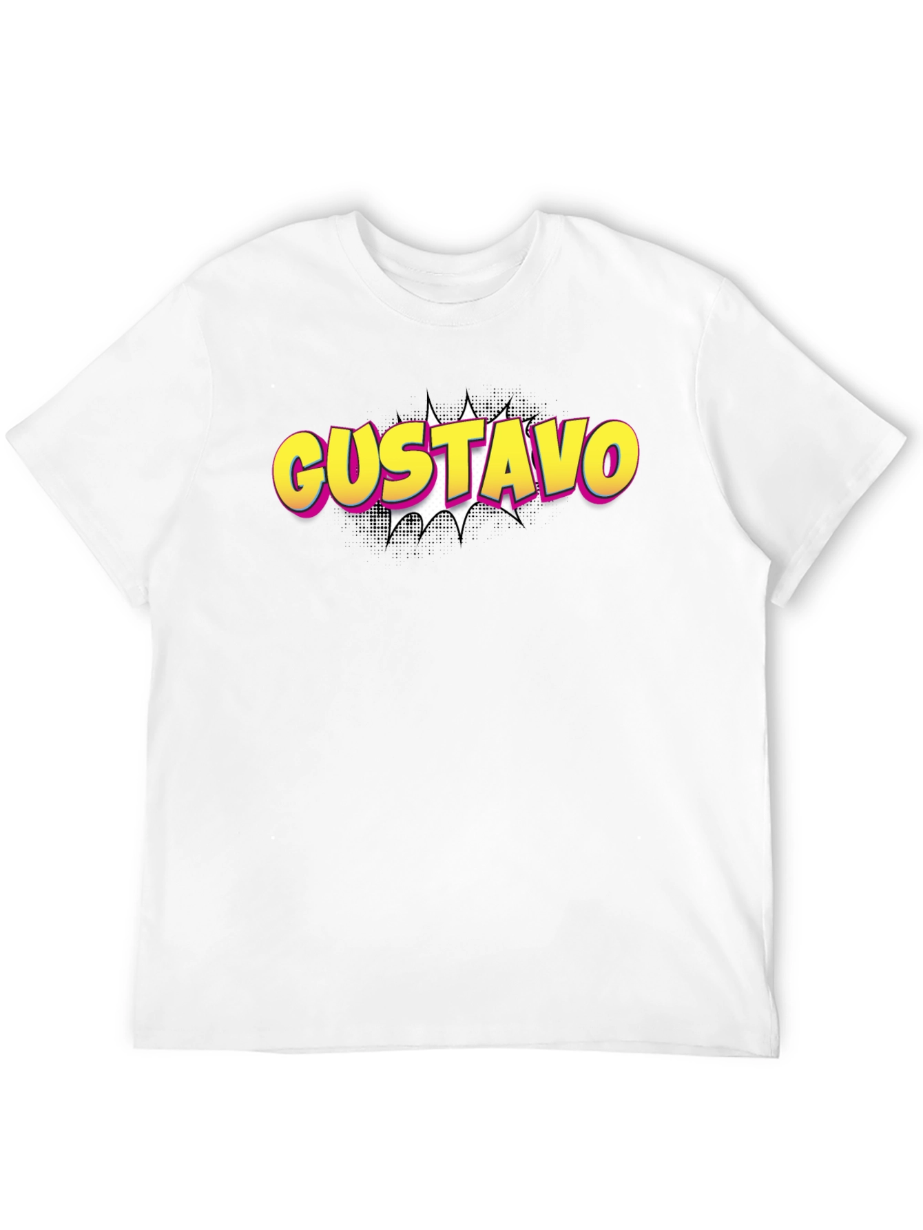 Gustavo Comic Style Black T-Shirt