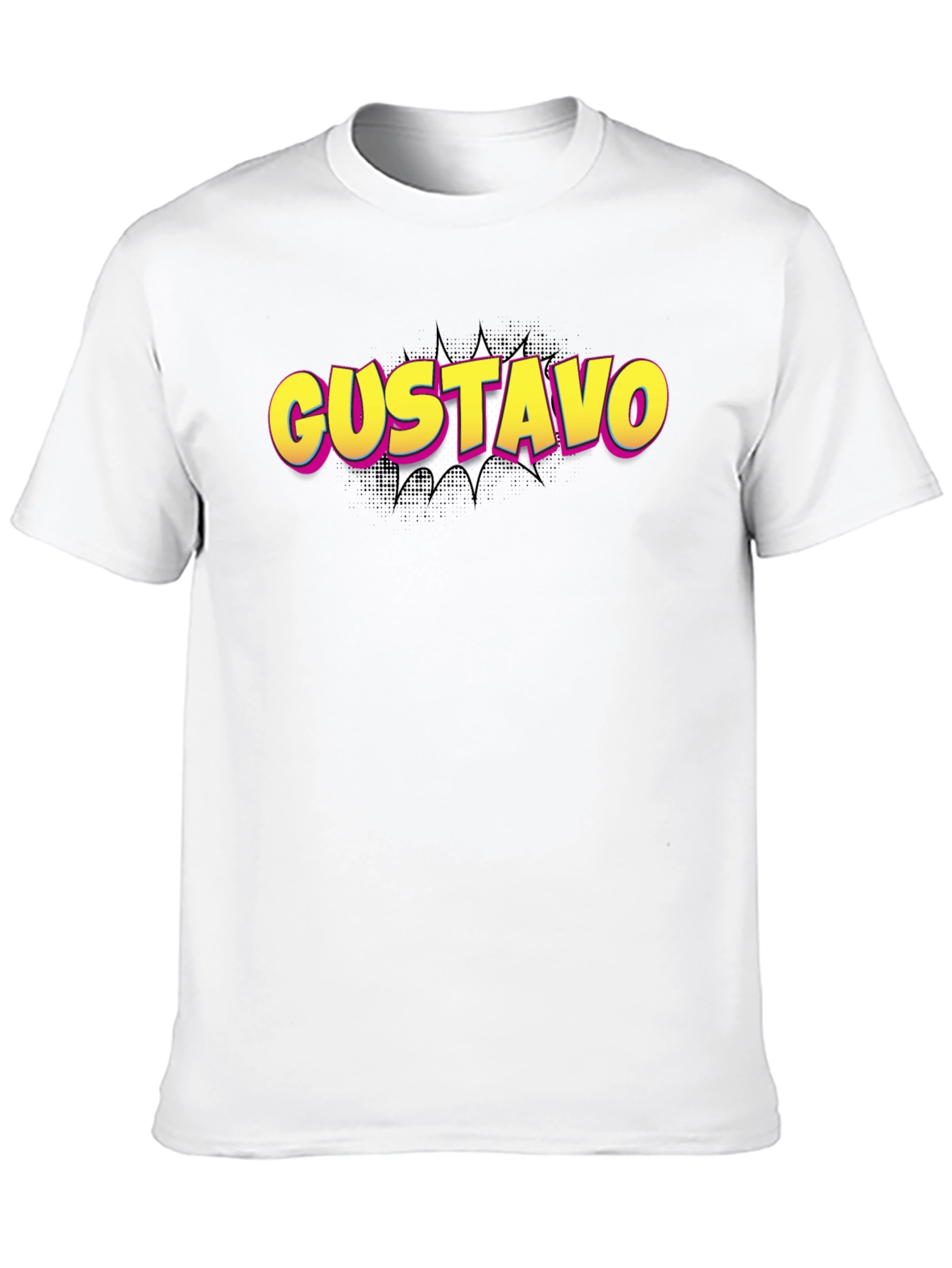 Gustavo Comic Style Black T-Shirt