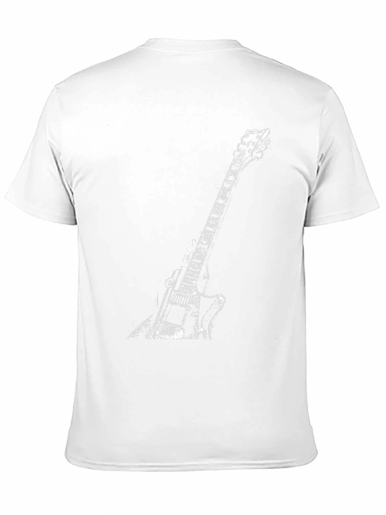 Black Guitar Graphic Tee - Rock and Roll Style