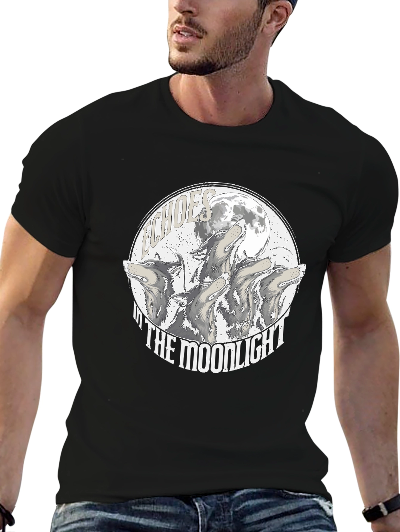 Echoes in the Moonlight Wolves Graphic Tee