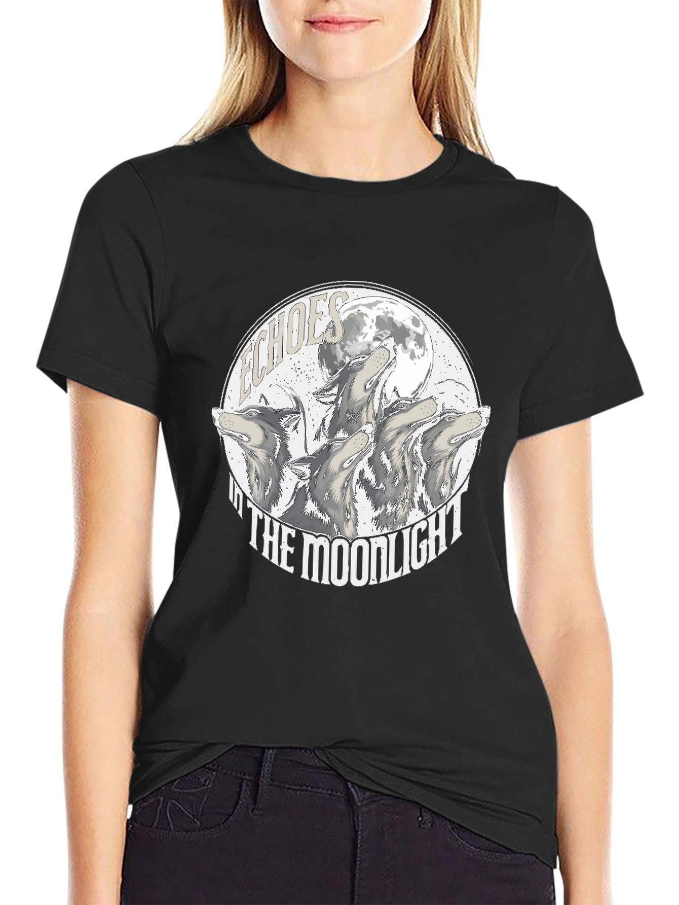 Echoes in the Moonlight Wolves Graphic Tee