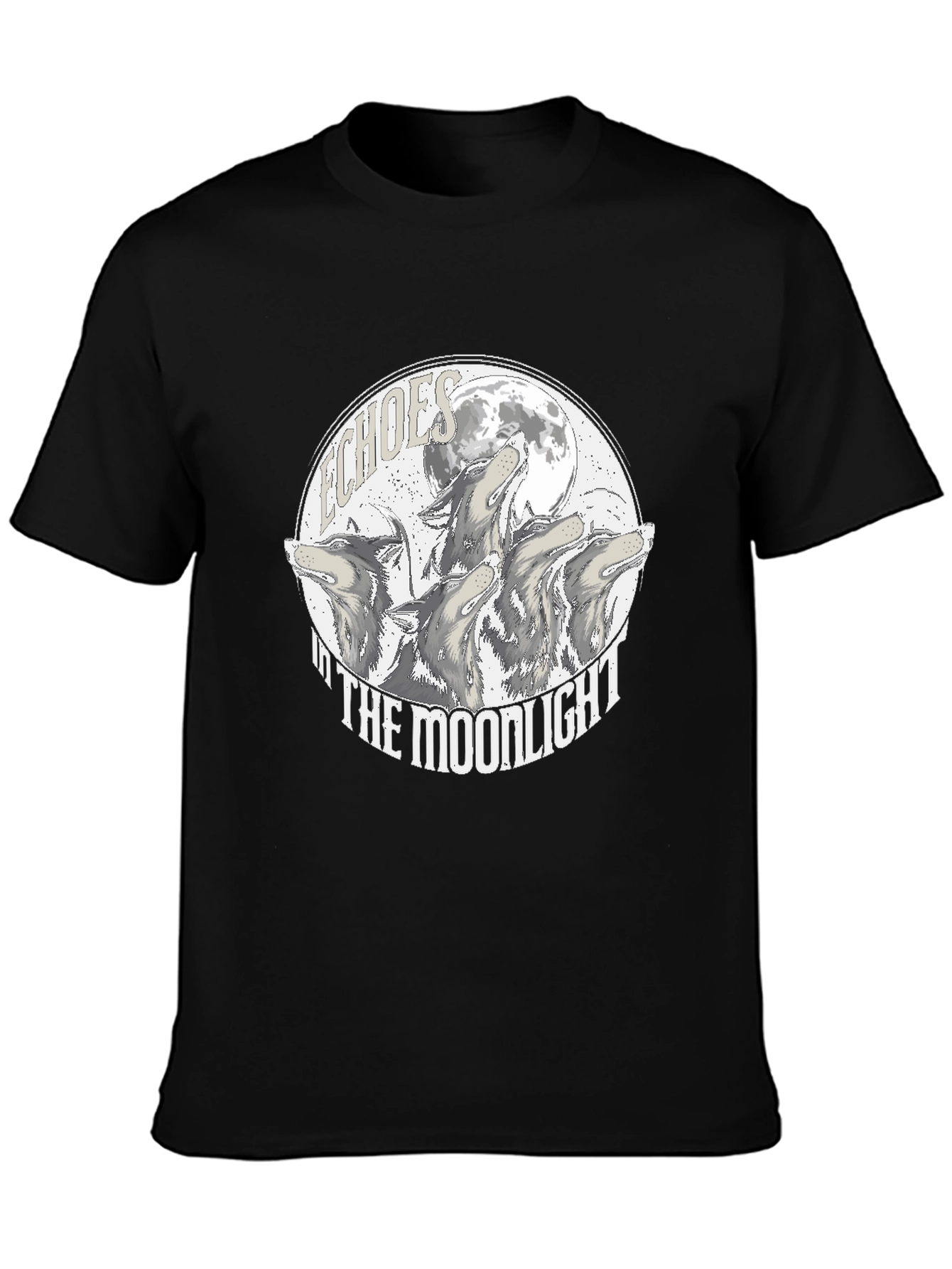 Echoes in the Moonlight Wolves Graphic Tee