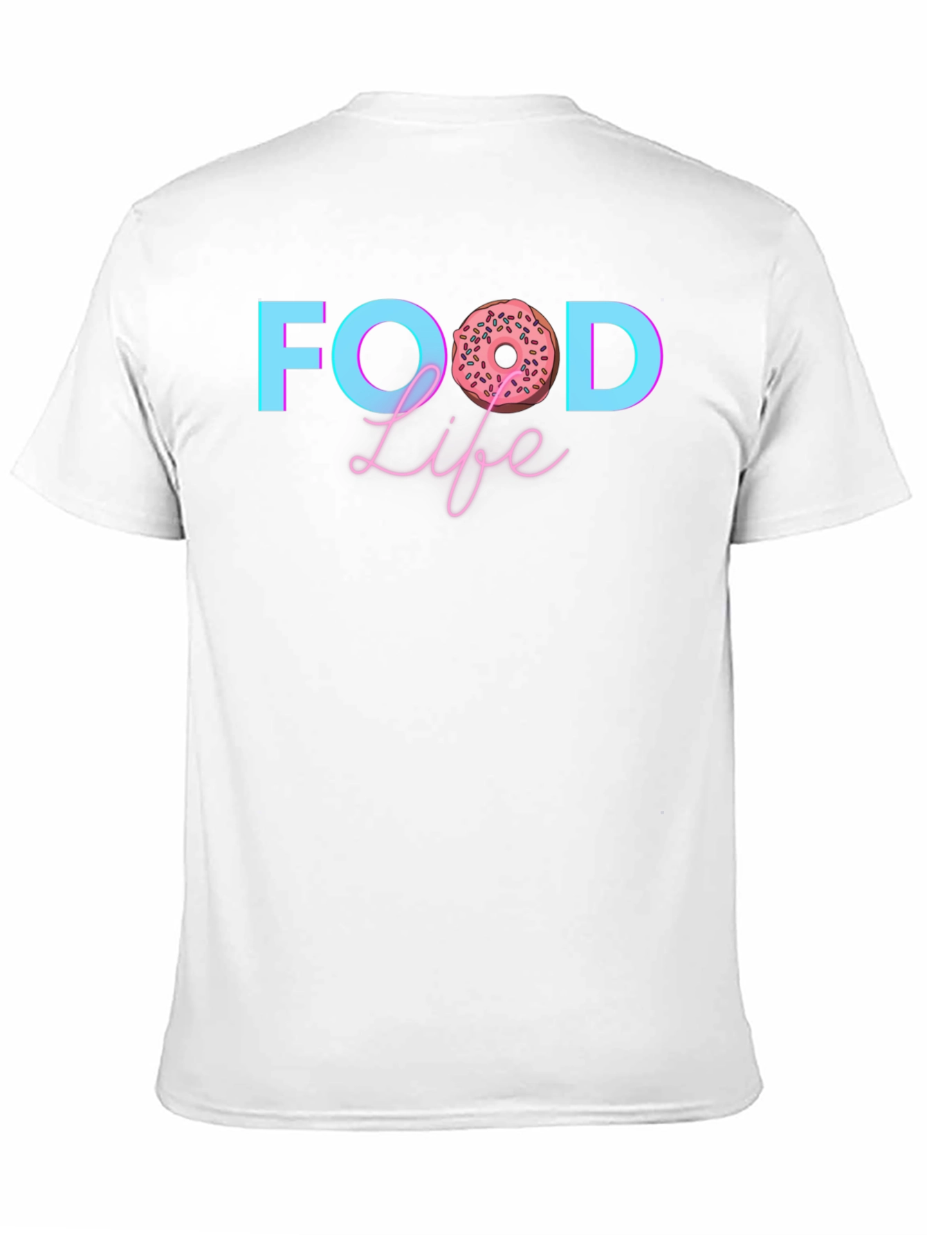 Food Life Donut Graphic T-Shirt - Casual Tee