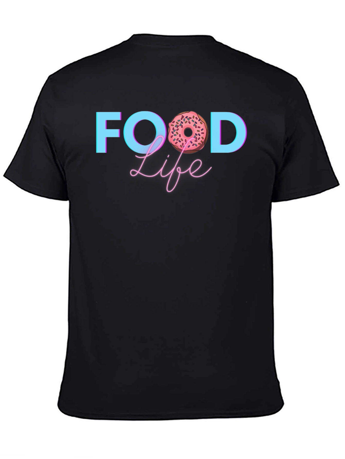 Food Life Donut Graphic T-Shirt - Casual Tee