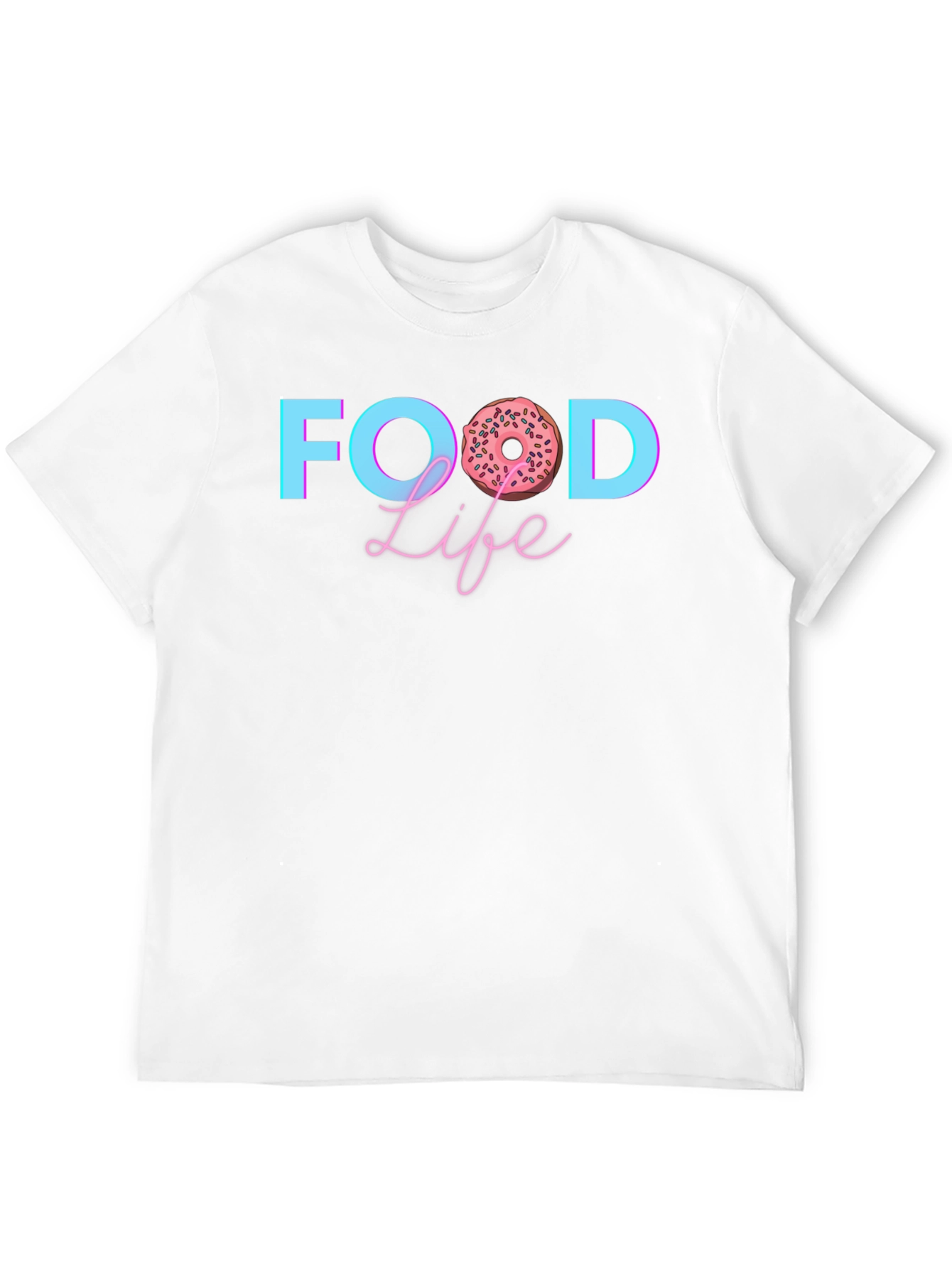 Food Life Donut Graphic T-Shirt - Casual Tee