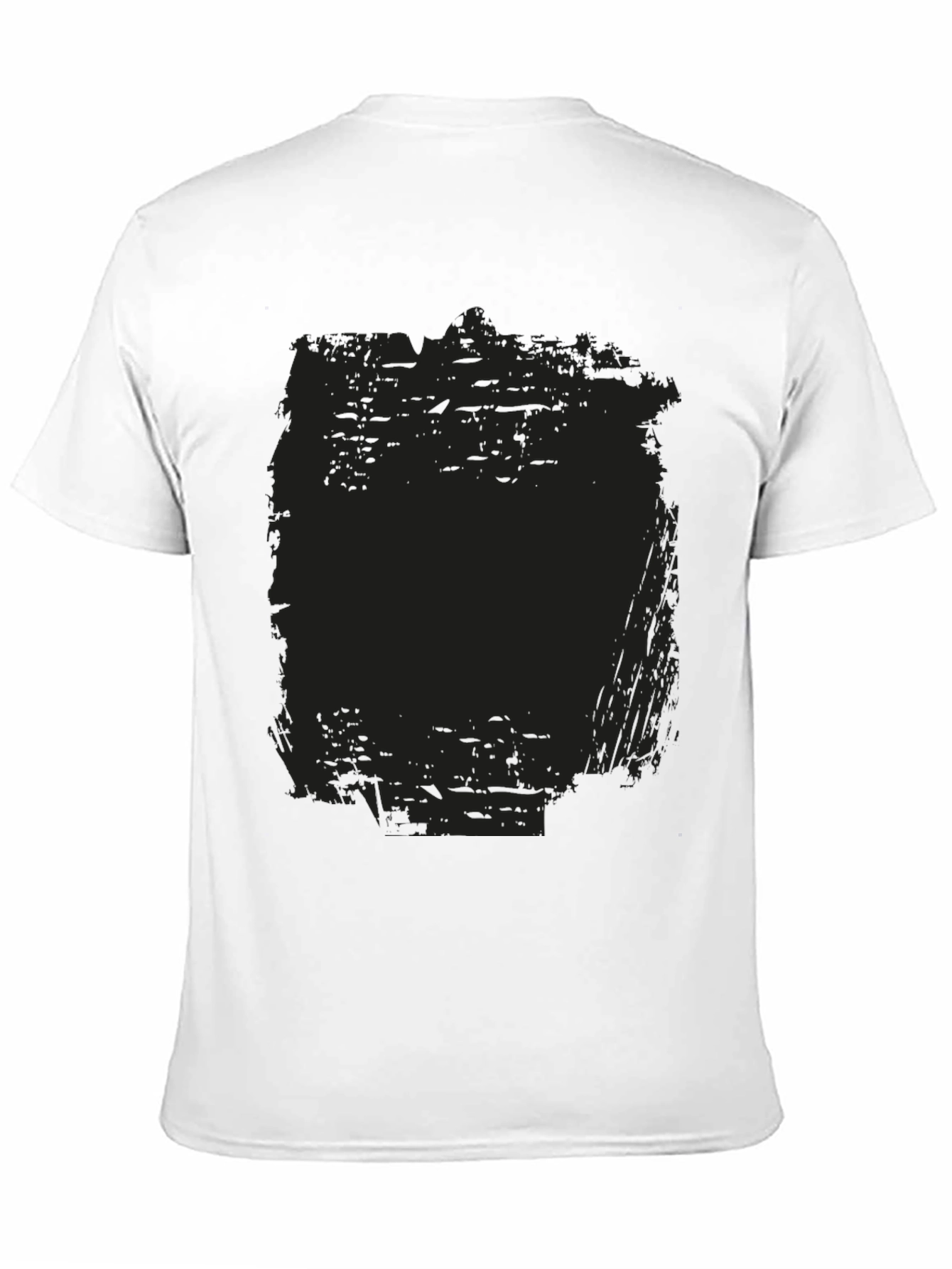 Mens Black Crew Neck Graphic T-Shirt