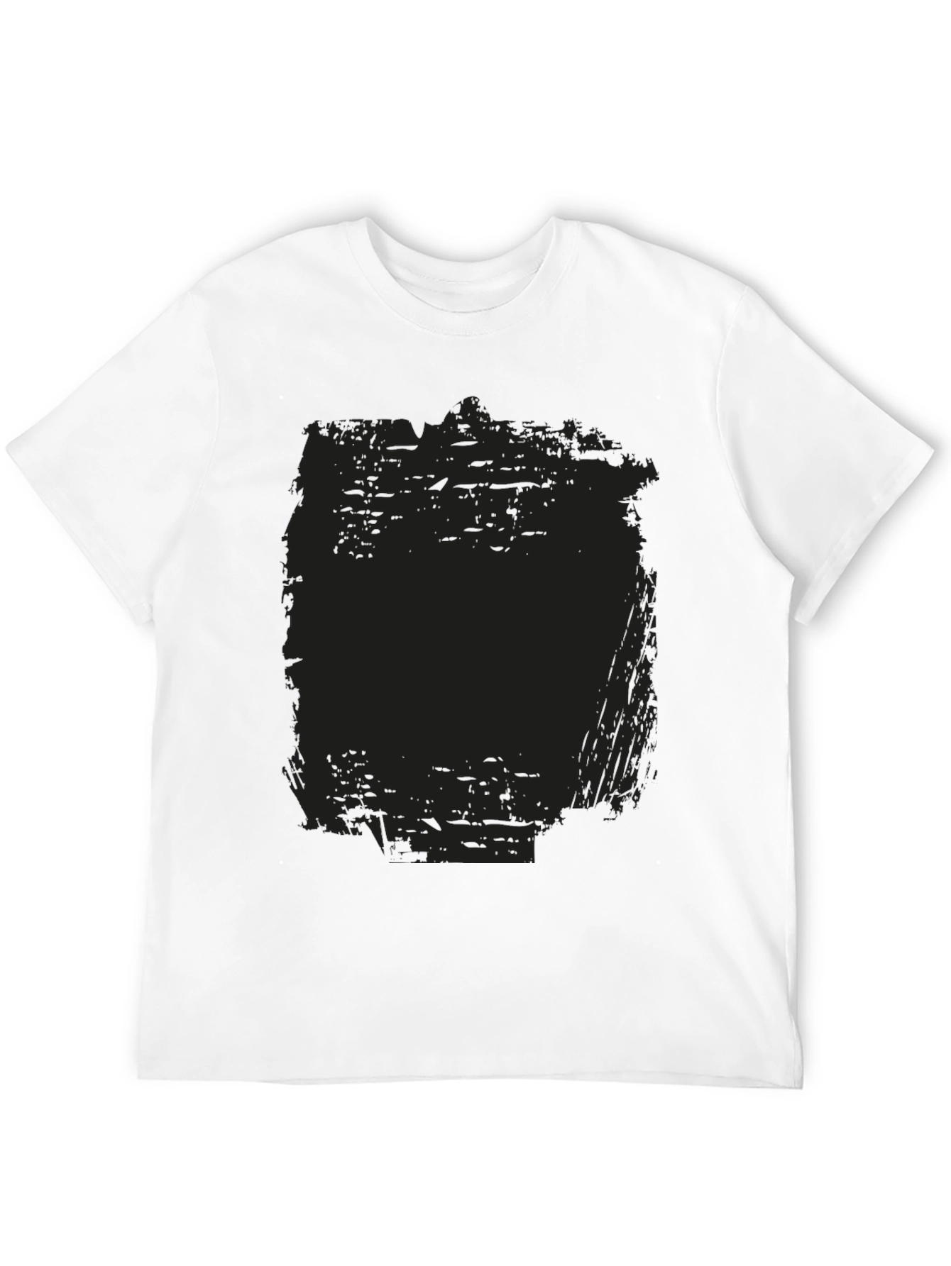Mens Black Crew Neck Graphic T-Shirt