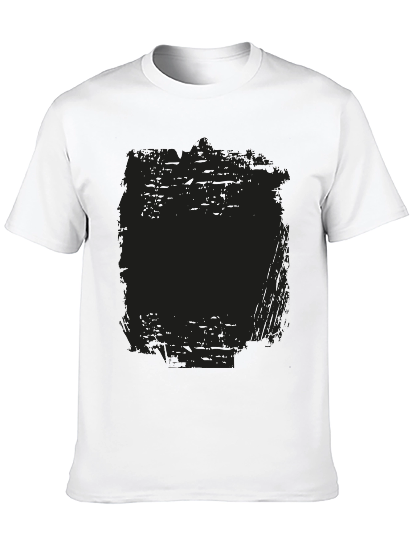 Mens Black Crew Neck Graphic T-Shirt