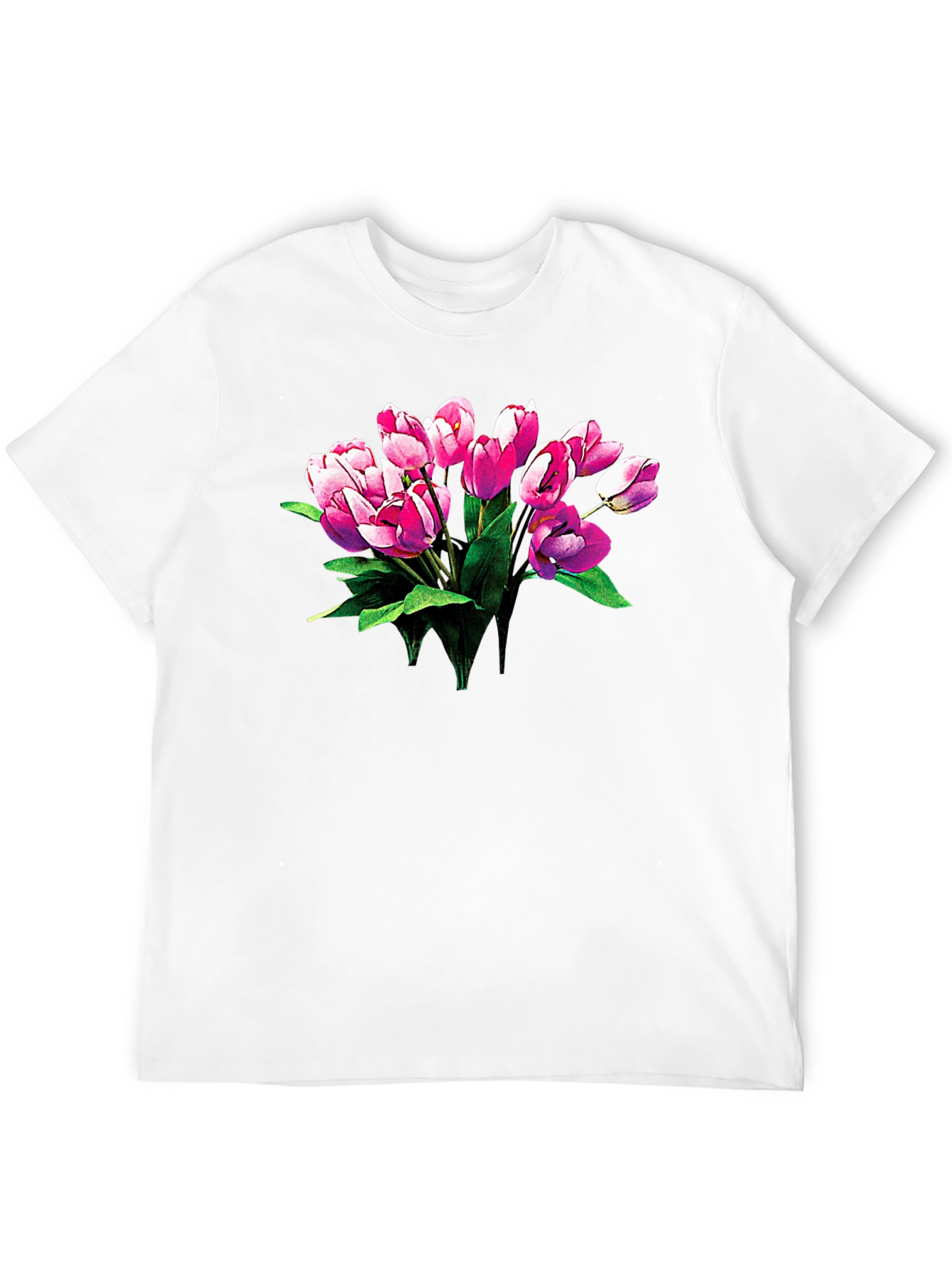 Tulip Bouquet Graphic T-Shirt - Classic Black