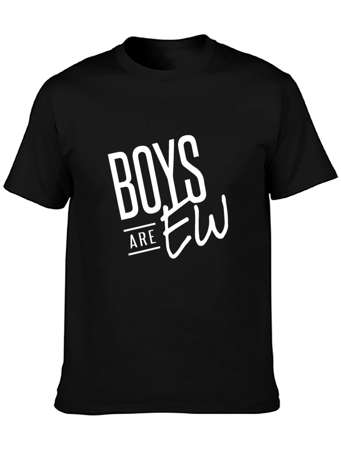 Boys Are Ew Graphic Tee - Unisex Black T-Shirt