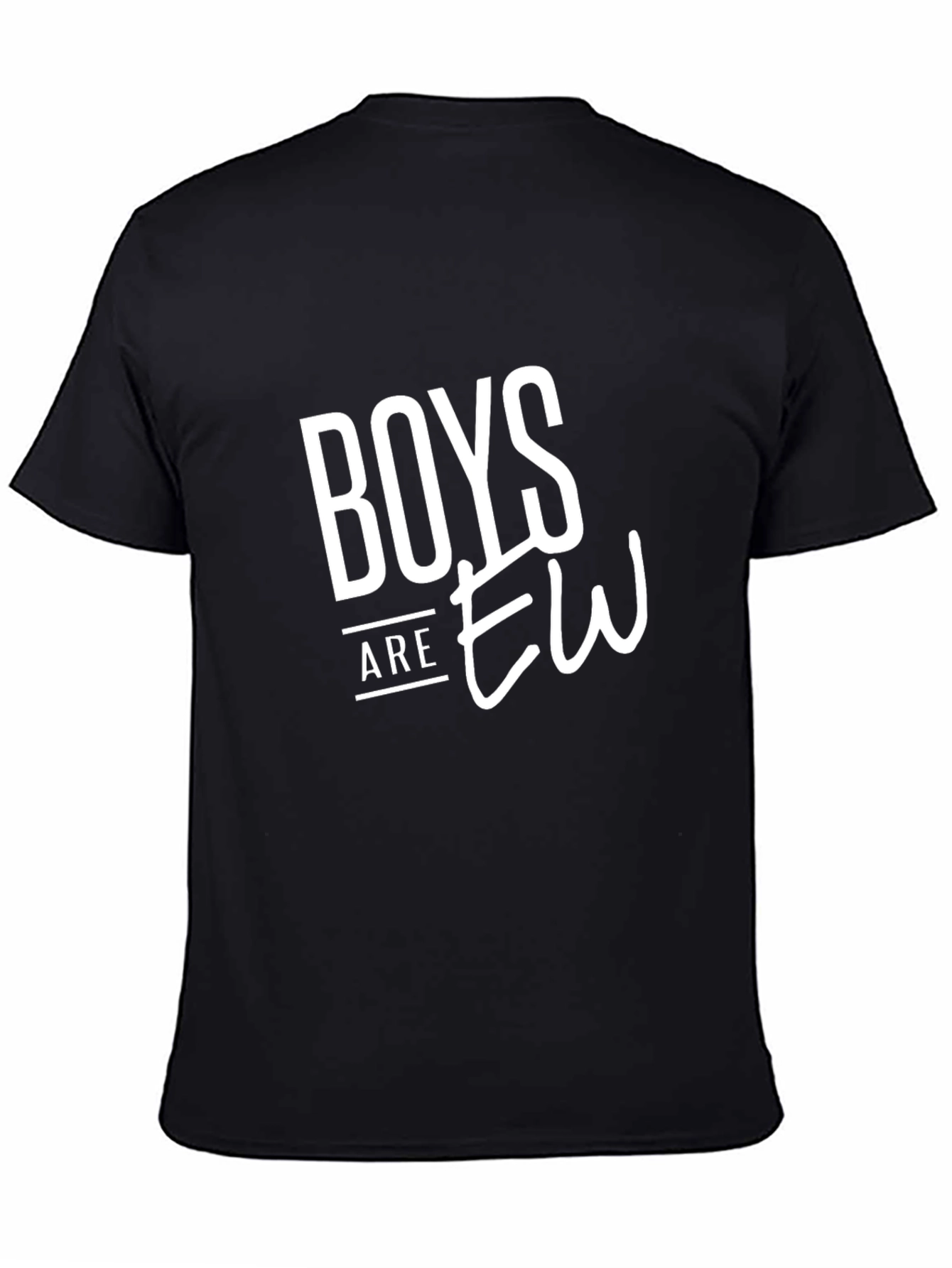 Boys Are Ew Graphic Tee - Unisex Black T-Shirt