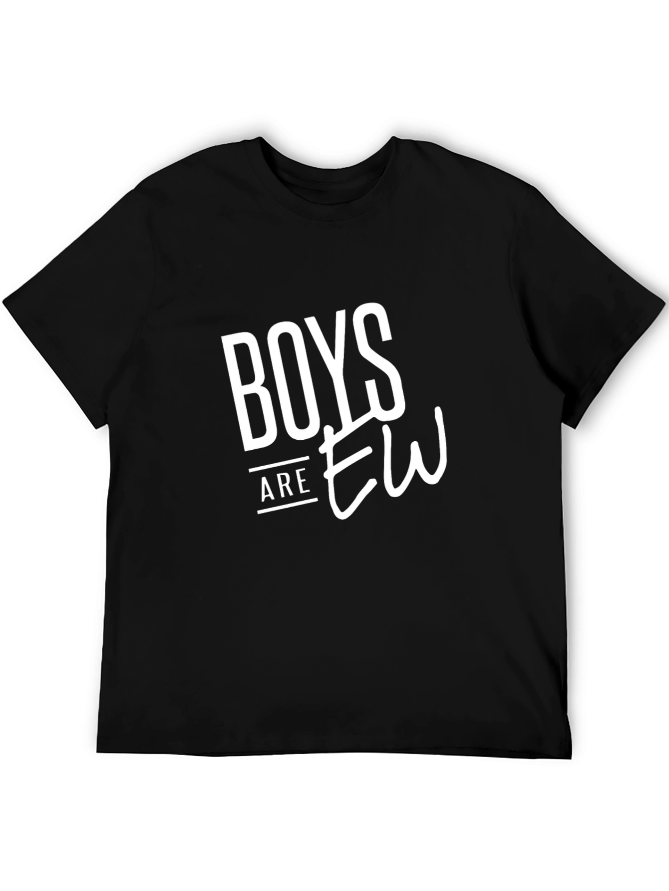 Boys Are Ew Graphic Tee - Unisex Black T-Shirt