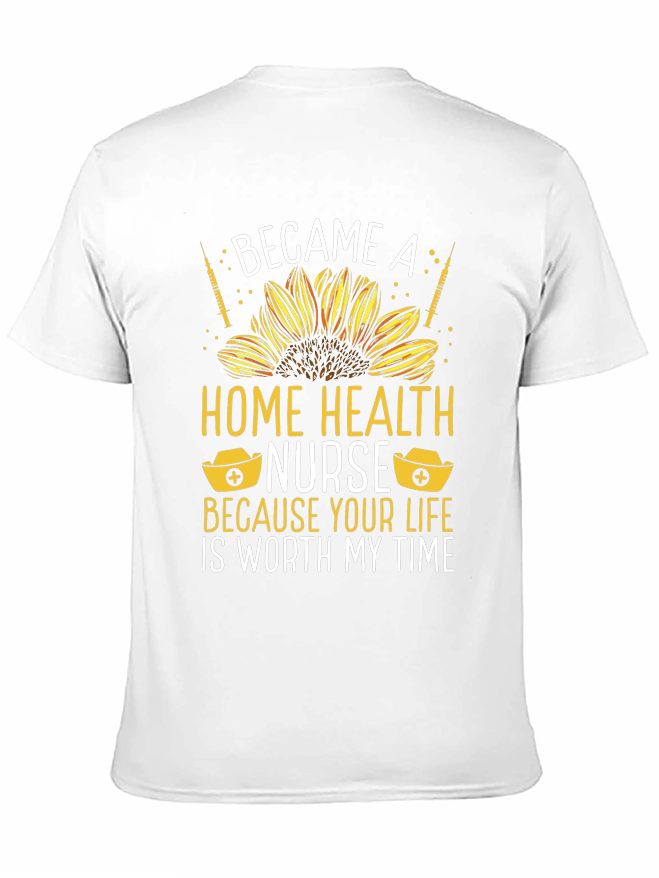 Home Health Nurse T-Shirt: Sunflower Design