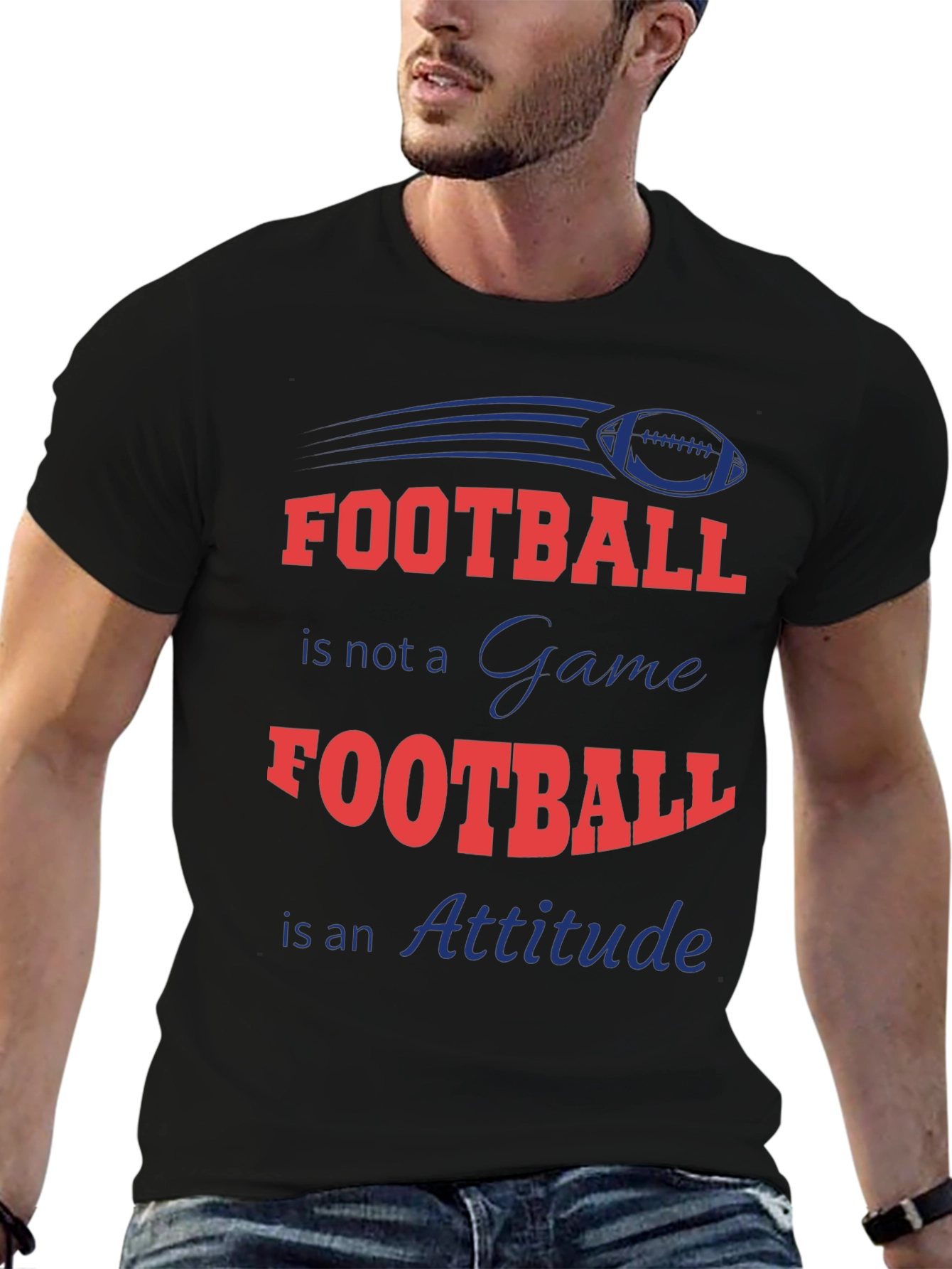 Football Attitude Graphic T-Shirt