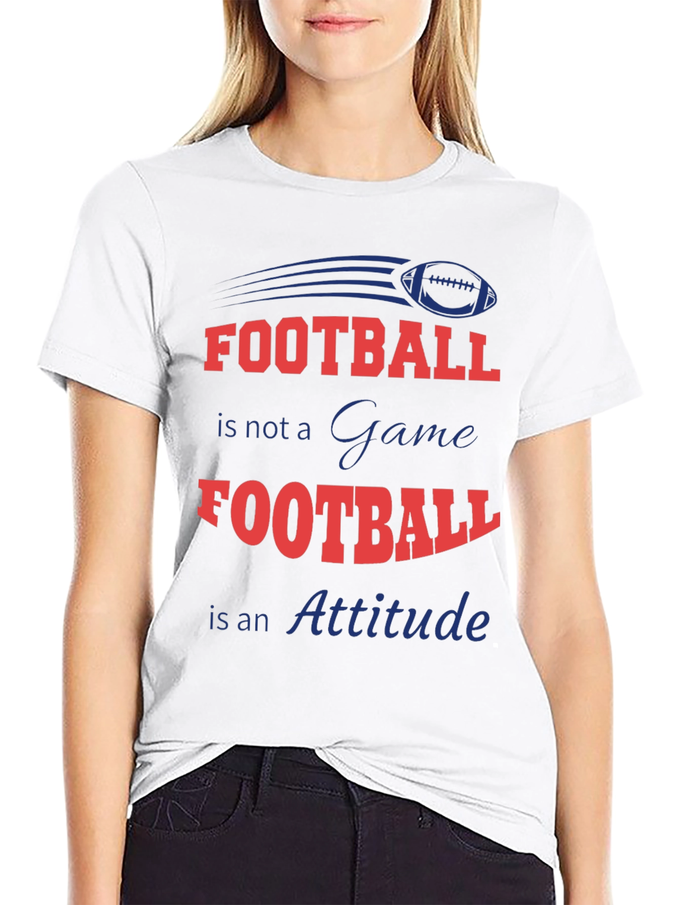 Football Attitude Graphic T-Shirt