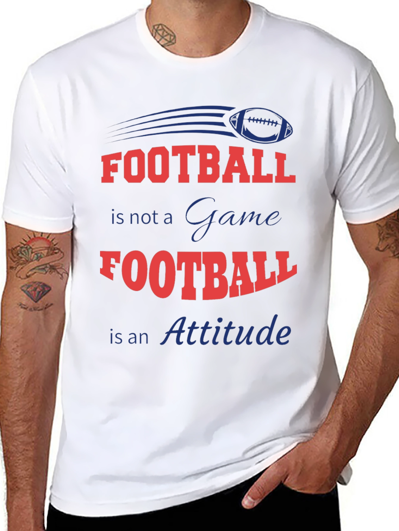 Football Attitude Graphic T-Shirt