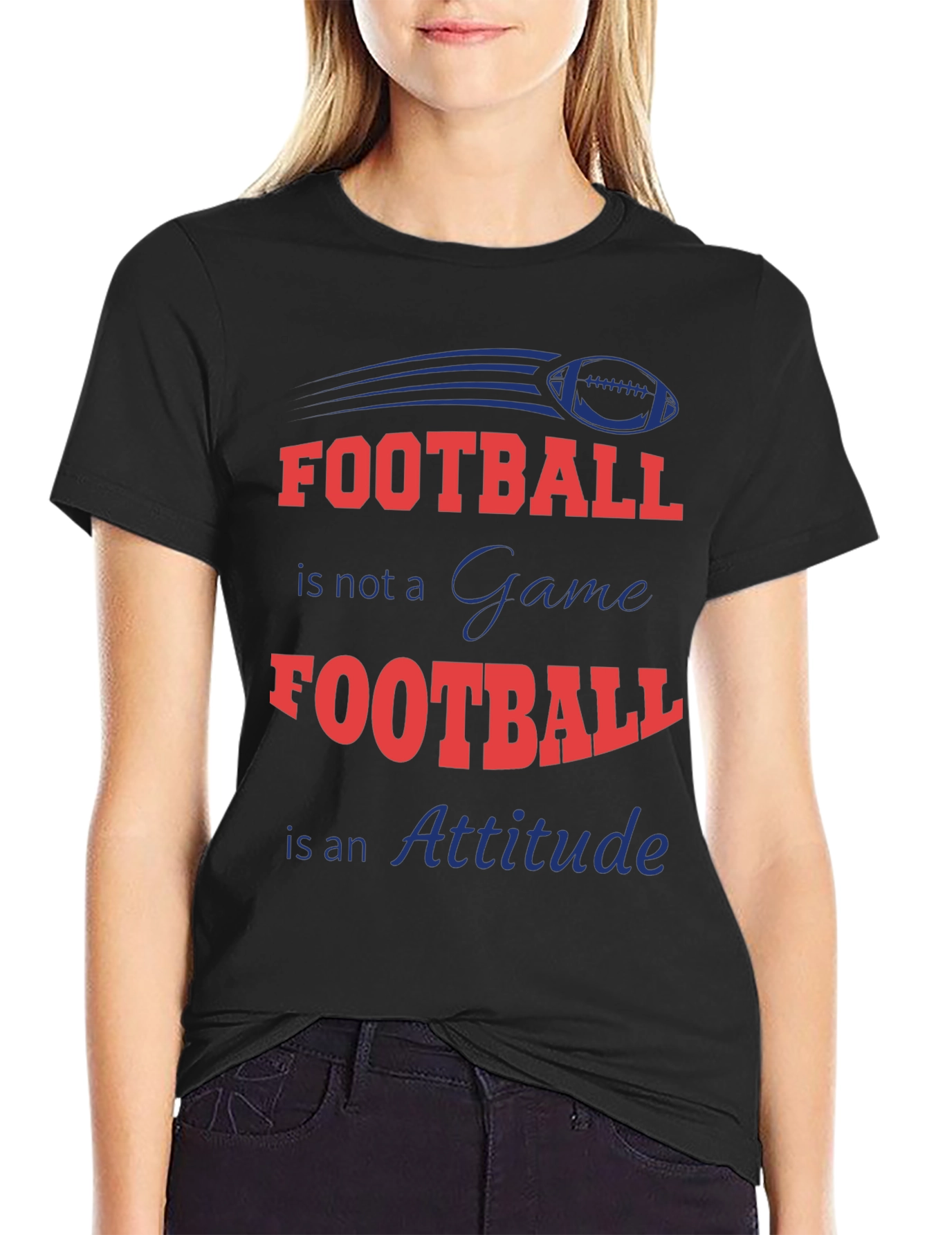 Football Attitude Graphic T-Shirt