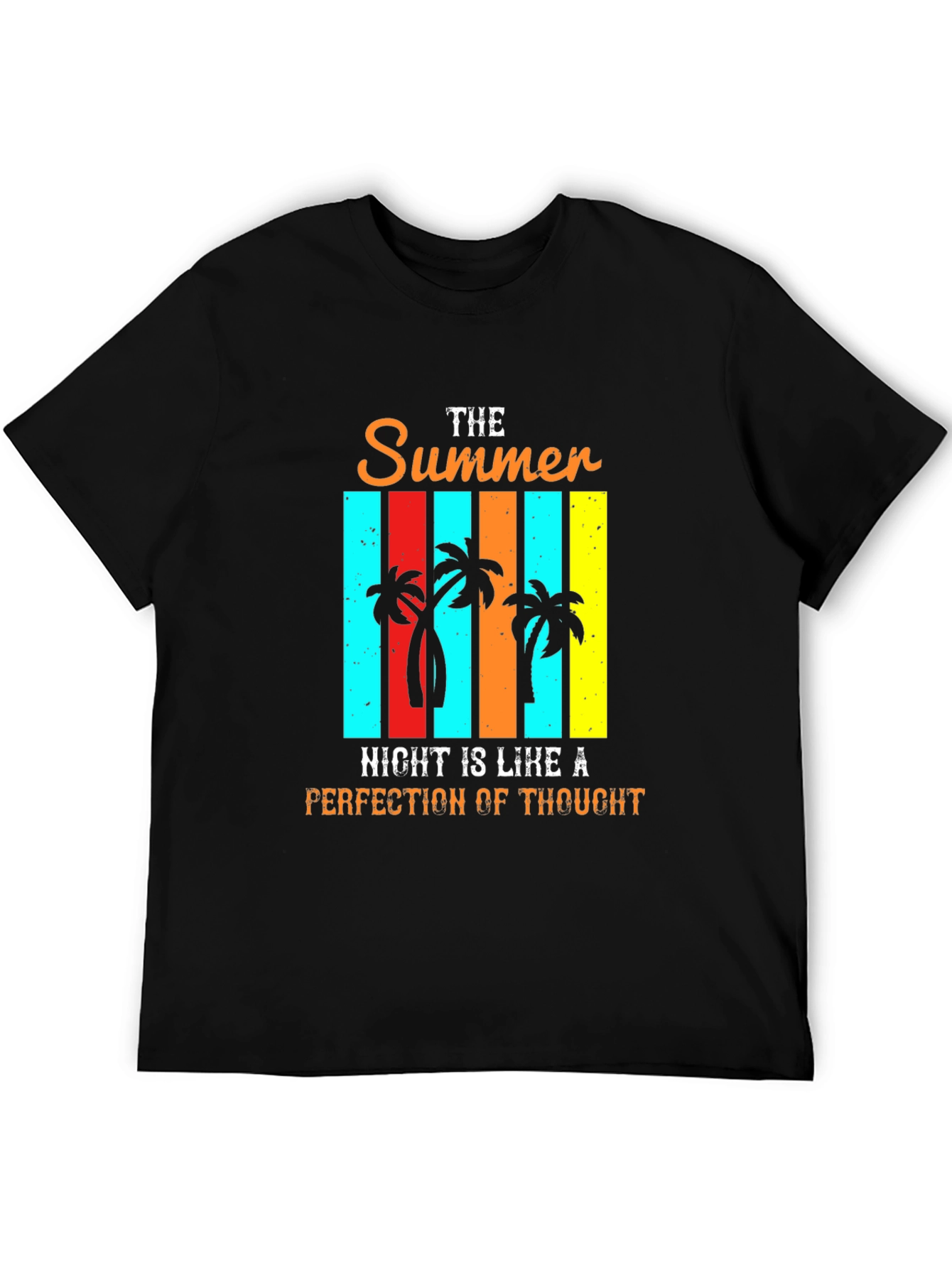 Summer Night Palm Tree Graphic T-Shirt