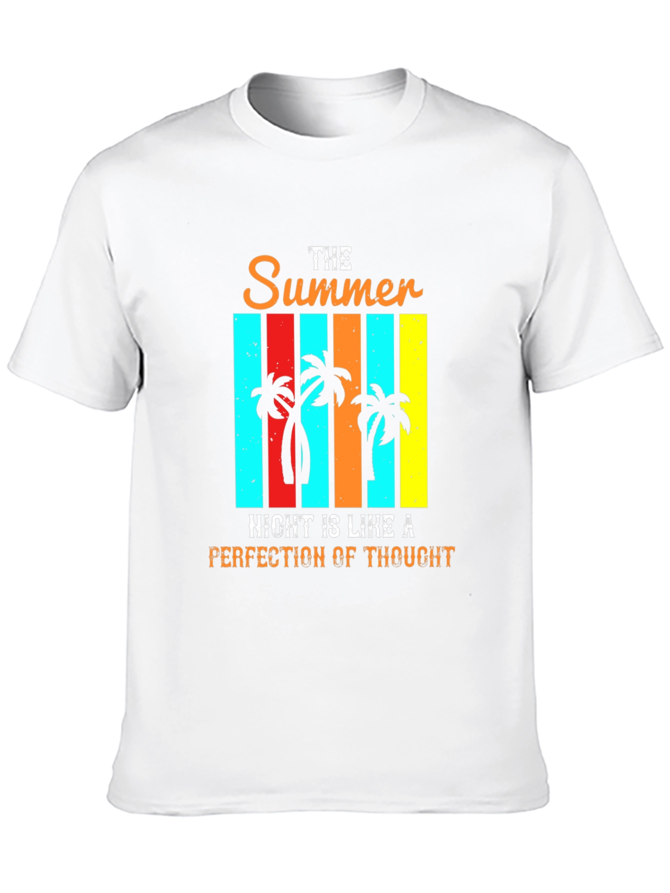 Summer Night Palm Tree Graphic T-Shirt