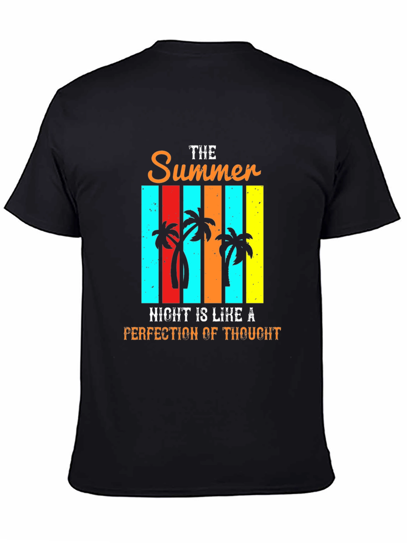 Summer Night Palm Tree Graphic T-Shirt
