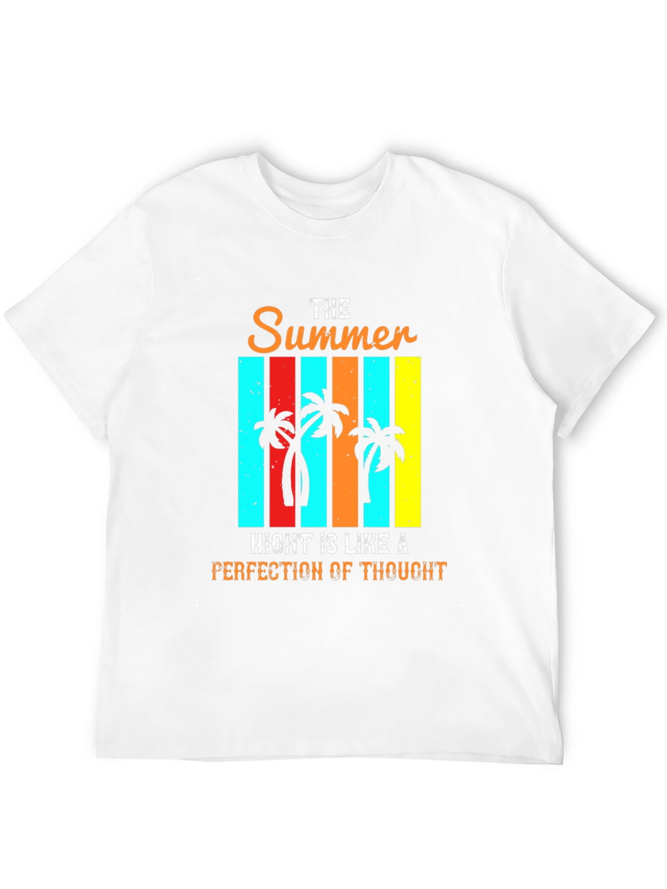 Summer Night Palm Tree Graphic T-Shirt