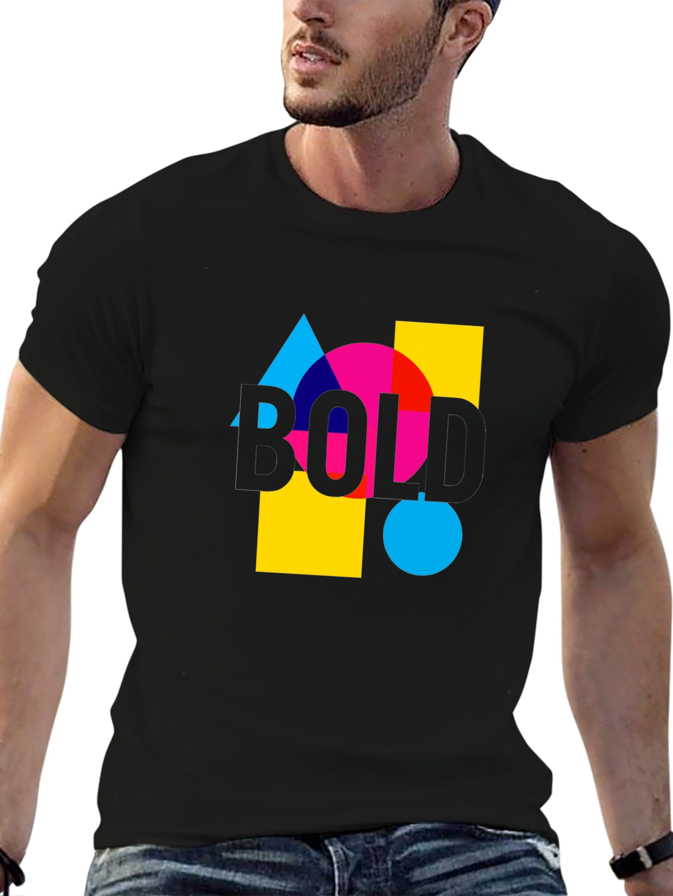 Bold Graphic Tee - Modern Design Casual Wear